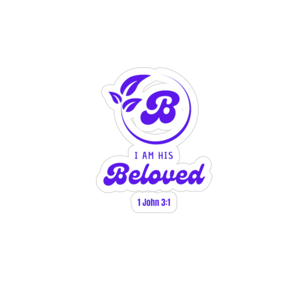 I am His Beloved Retro Transparent Outdoor Stickers, Die-Cut, 1pc