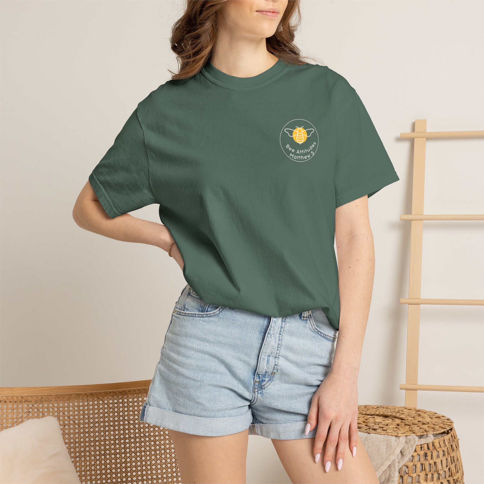 Bee-Attitudes Matthew  5:6 T-shirt White Letters T Shirt