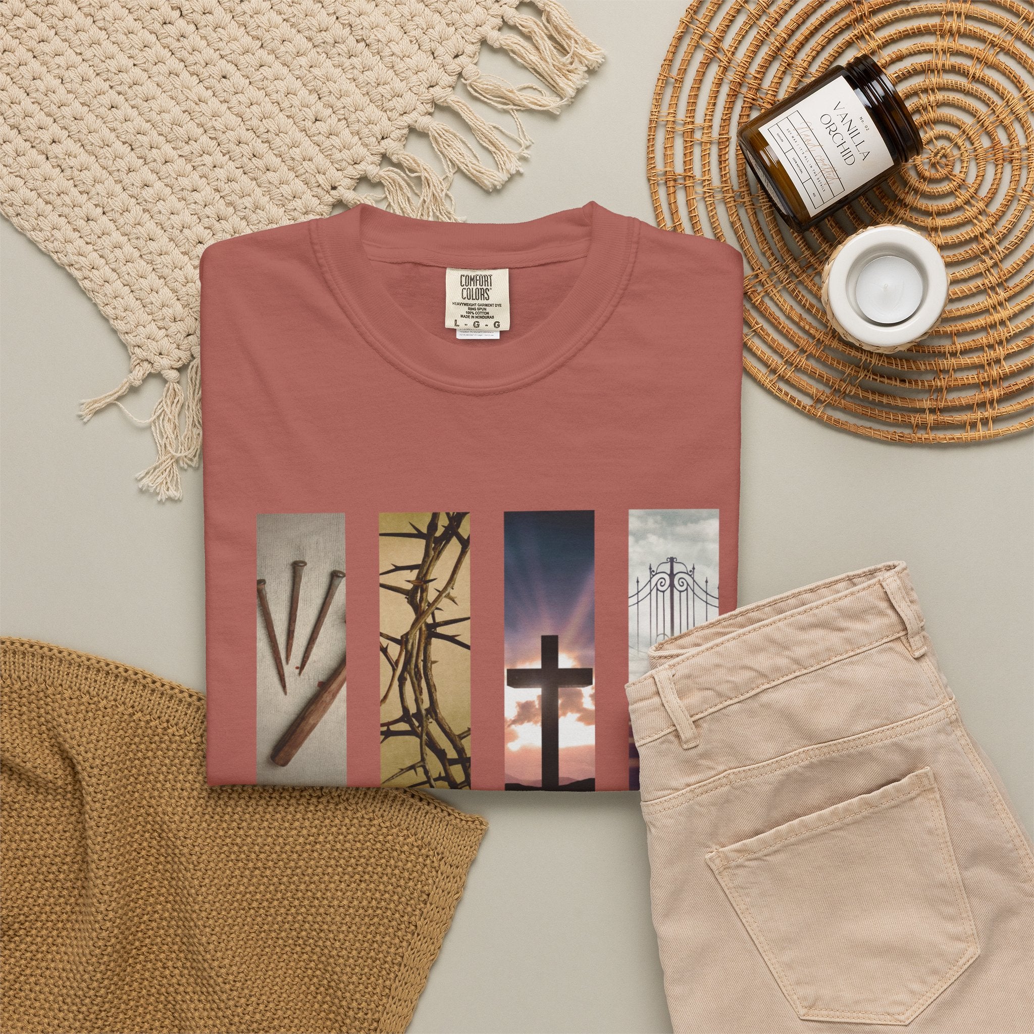 Forgiven Unisex T-Shirt - 3 Nails 1 Cross Design