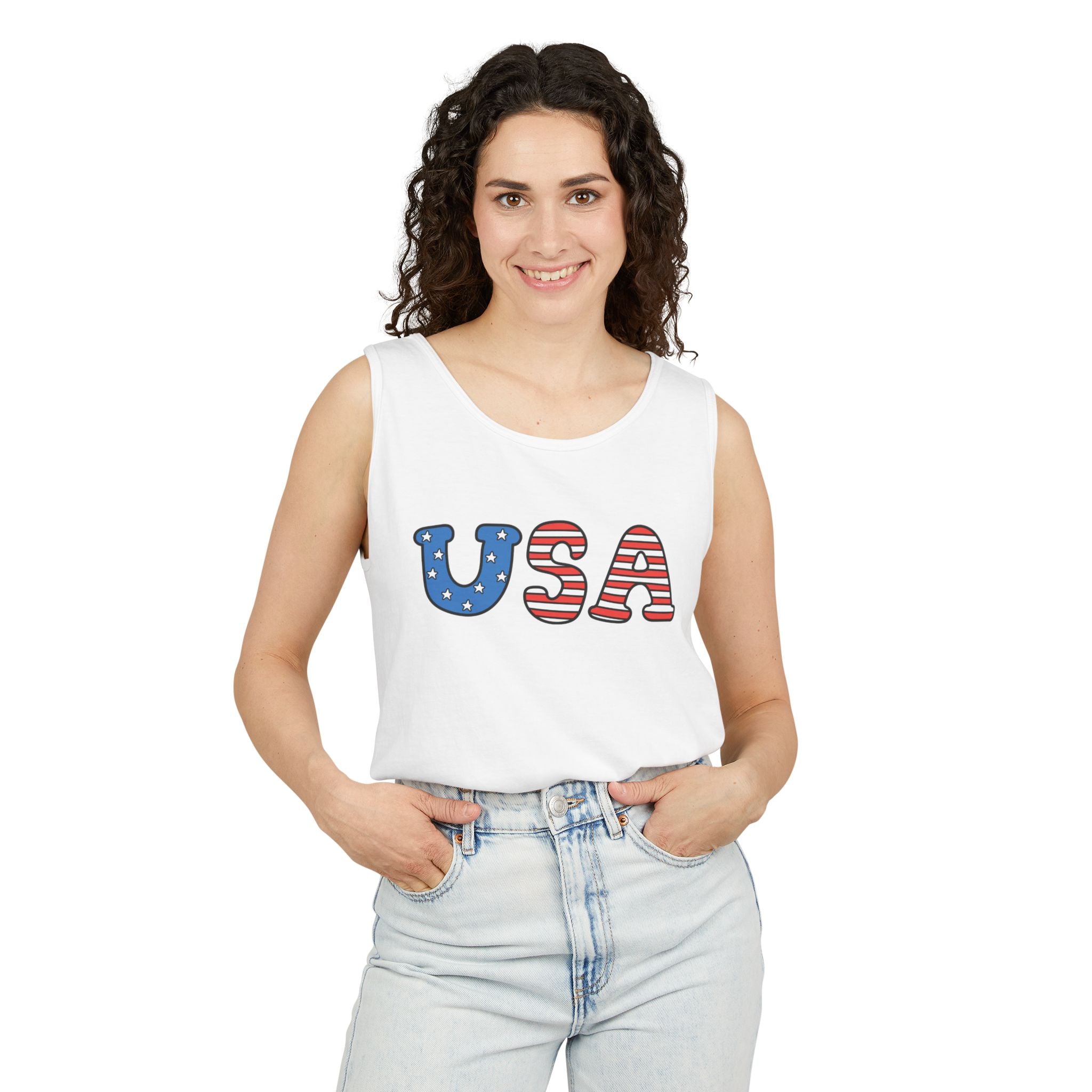 Patriotic USA Tank Top, Fourth of July Shirt