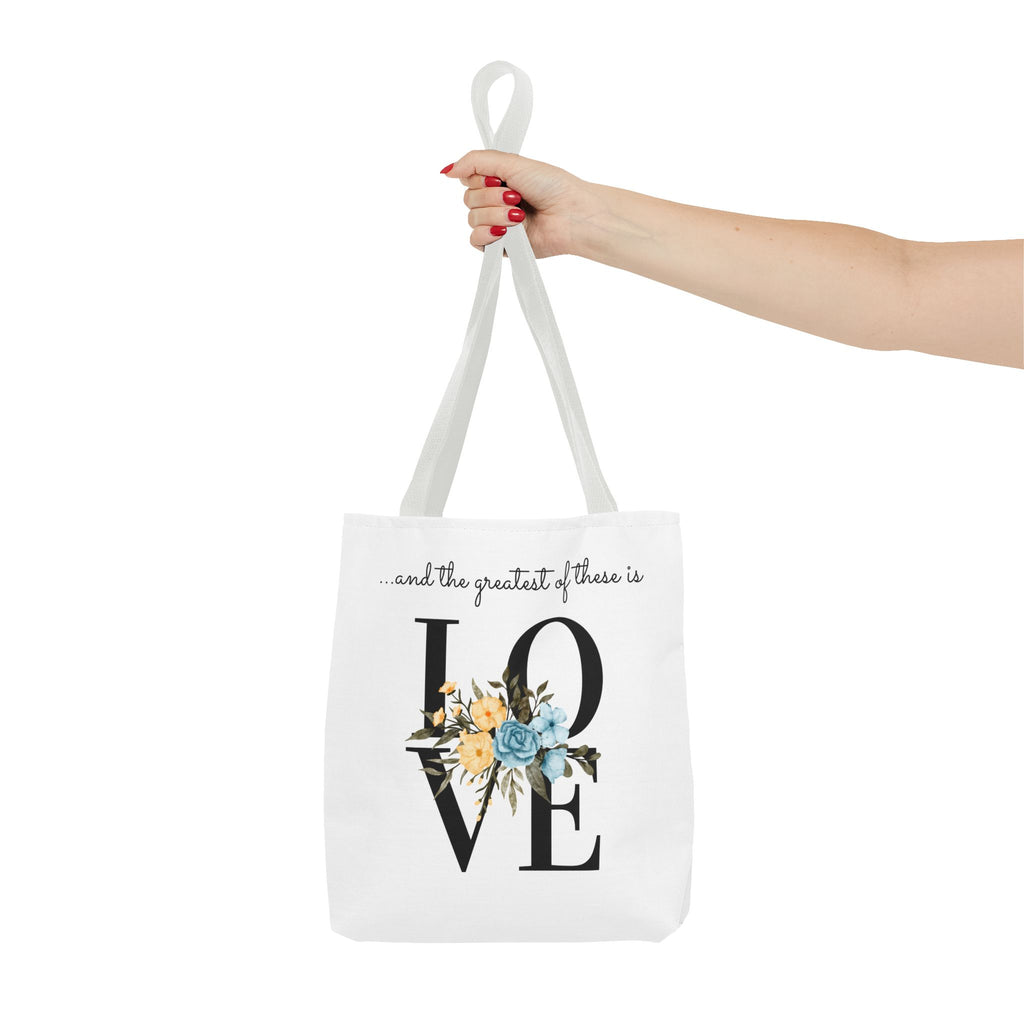 Favorite verses ~ The Greatest of These Is Love Tote Bag