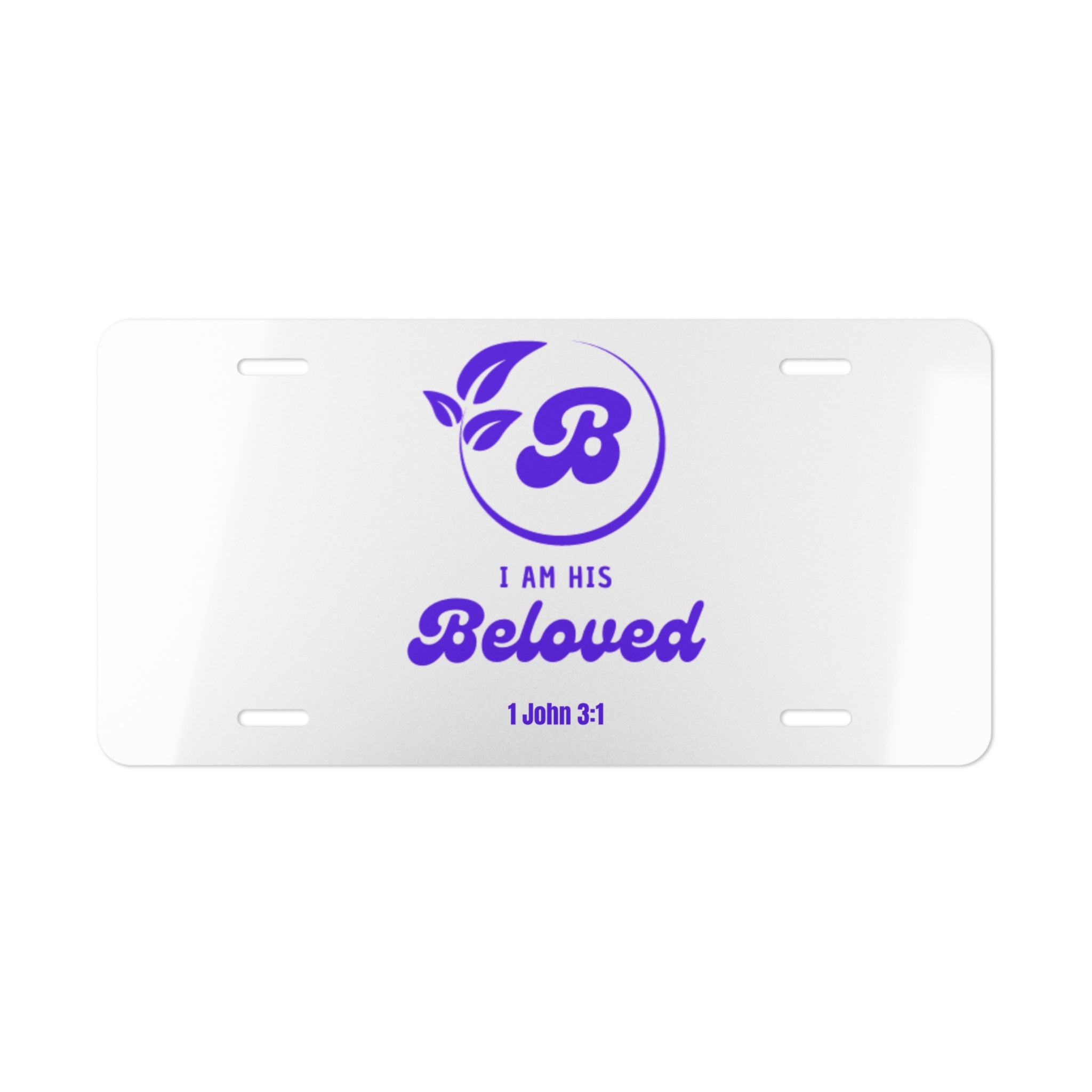 I am His Beloved Retro License Plate