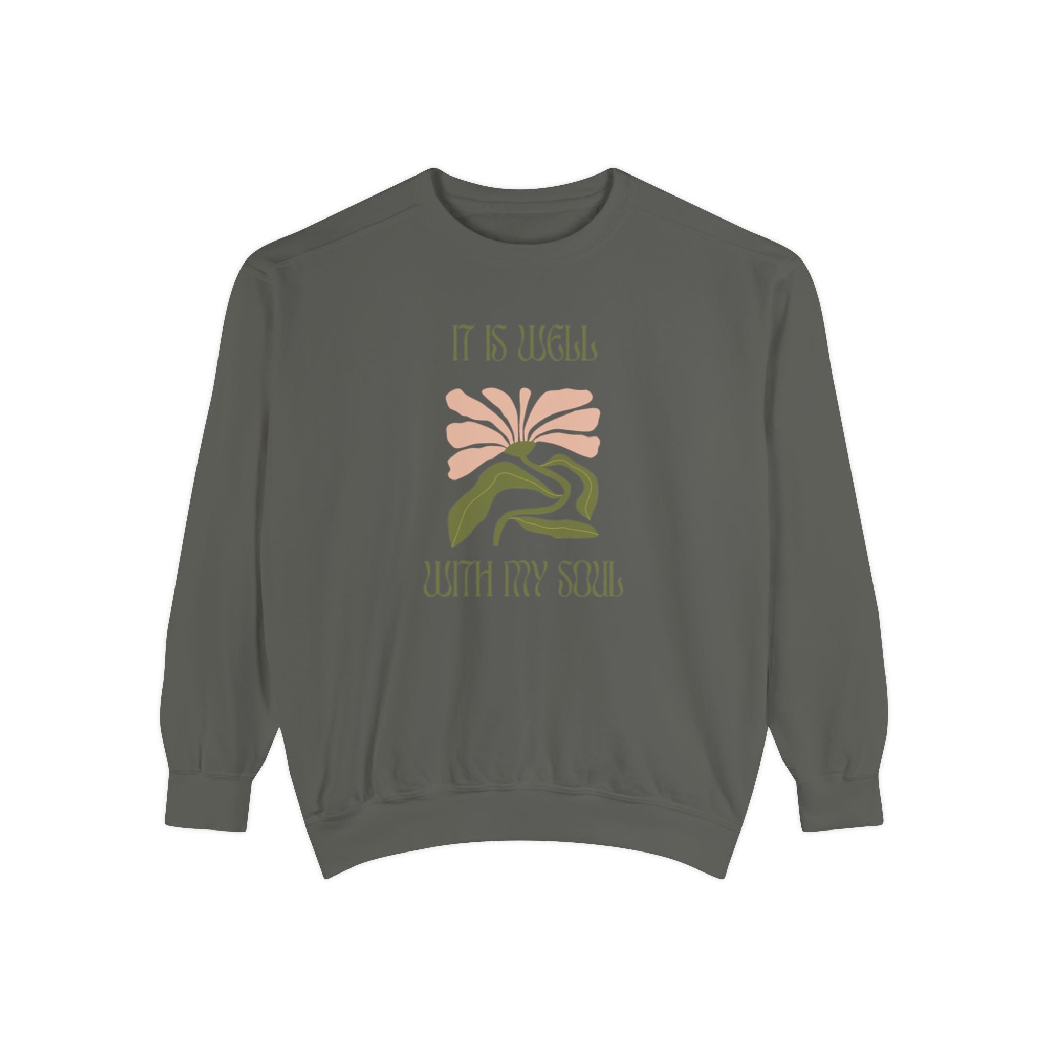 Favorite Hymns ~ It Is Well ~ Garment-Dyed Sweatshirt 2