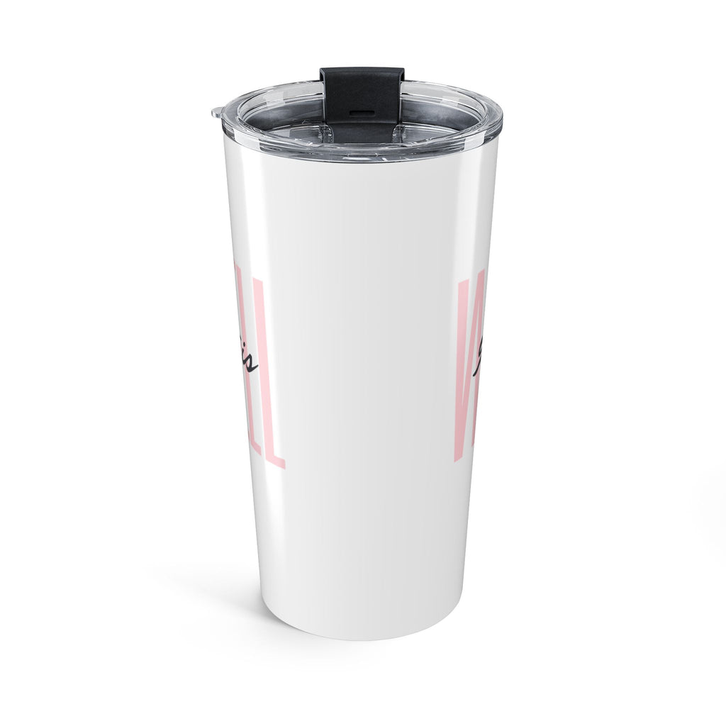 Favorite Hymns ~ It Is Well Pink Letters Tumbler 20oz