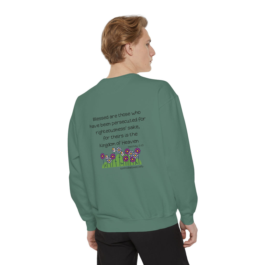 Bee-Attitudes Matthew 5:10 Garment-Dyed Sweatshirt