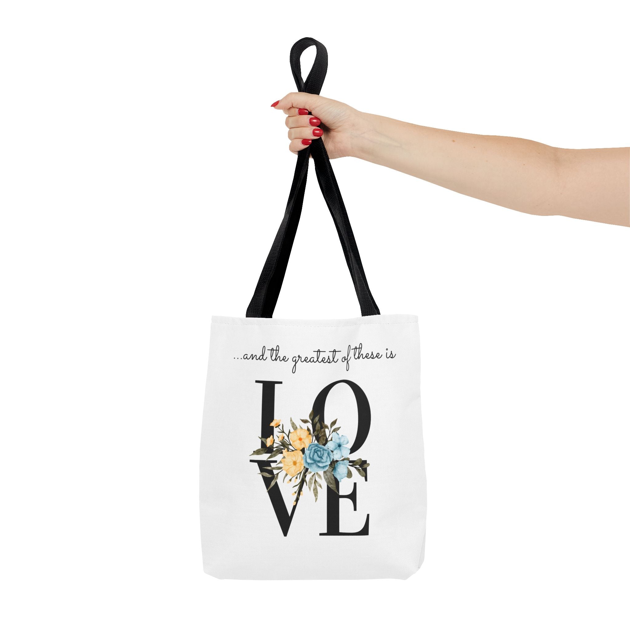 Favorite verses ~ The Greatest of These Is Love Tote Bag