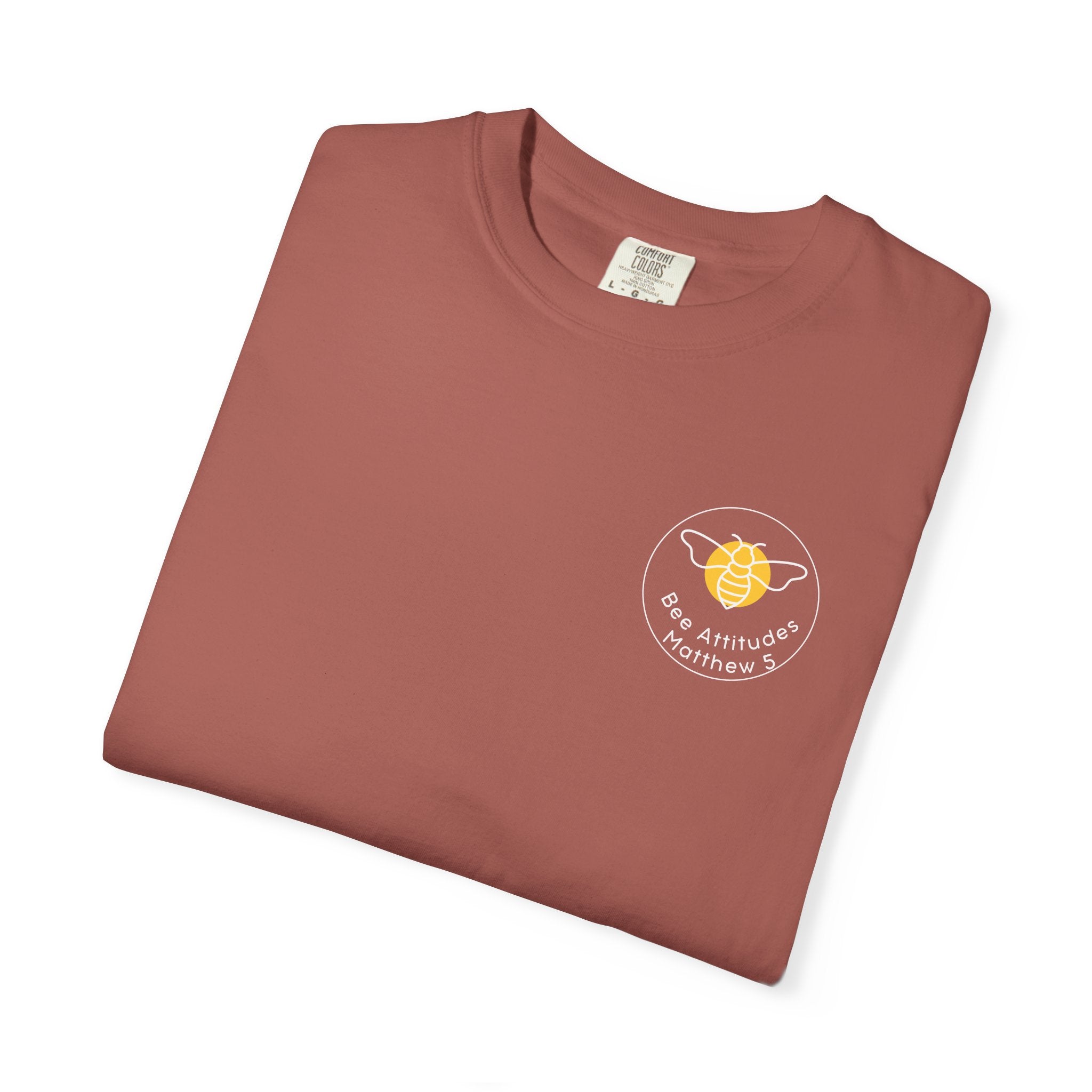 Bee-Attitudes 5:5 T-shirt-White Letters