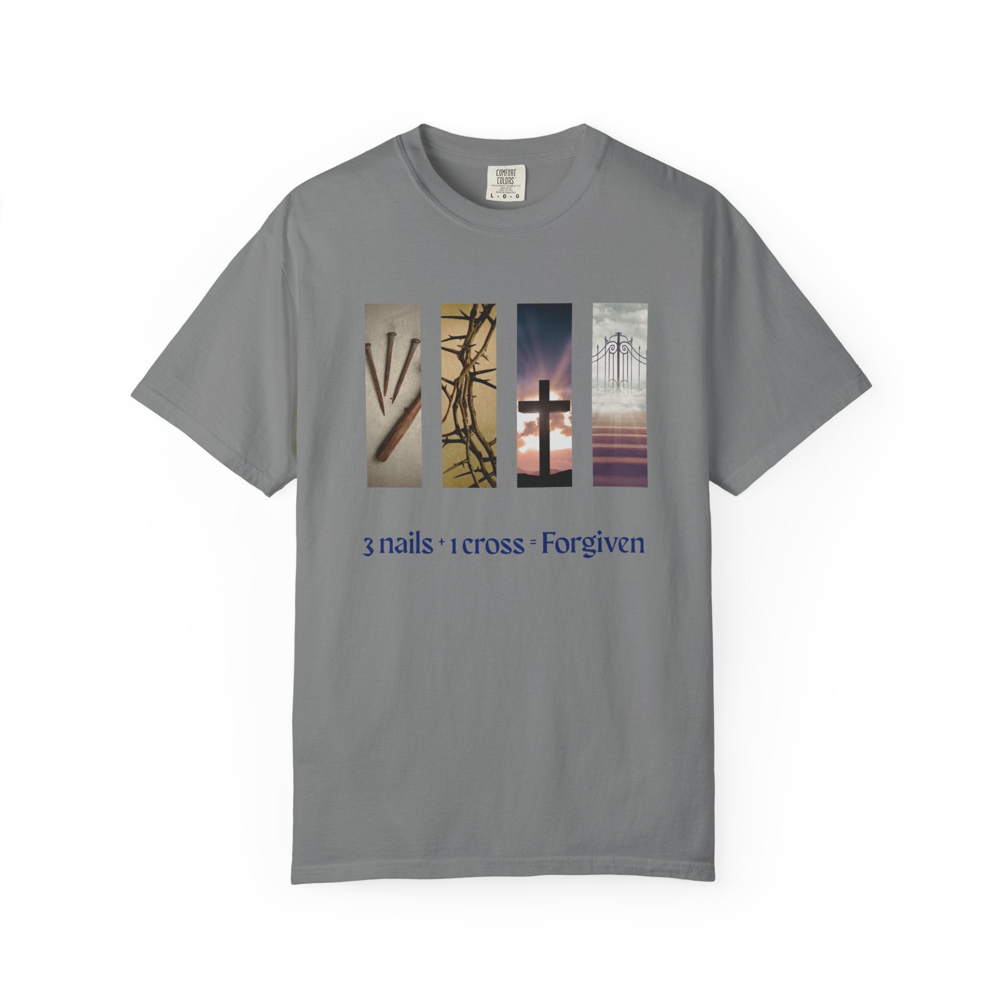 Forgiven Unisex T-Shirt - 3 Nails 1 Cross Design