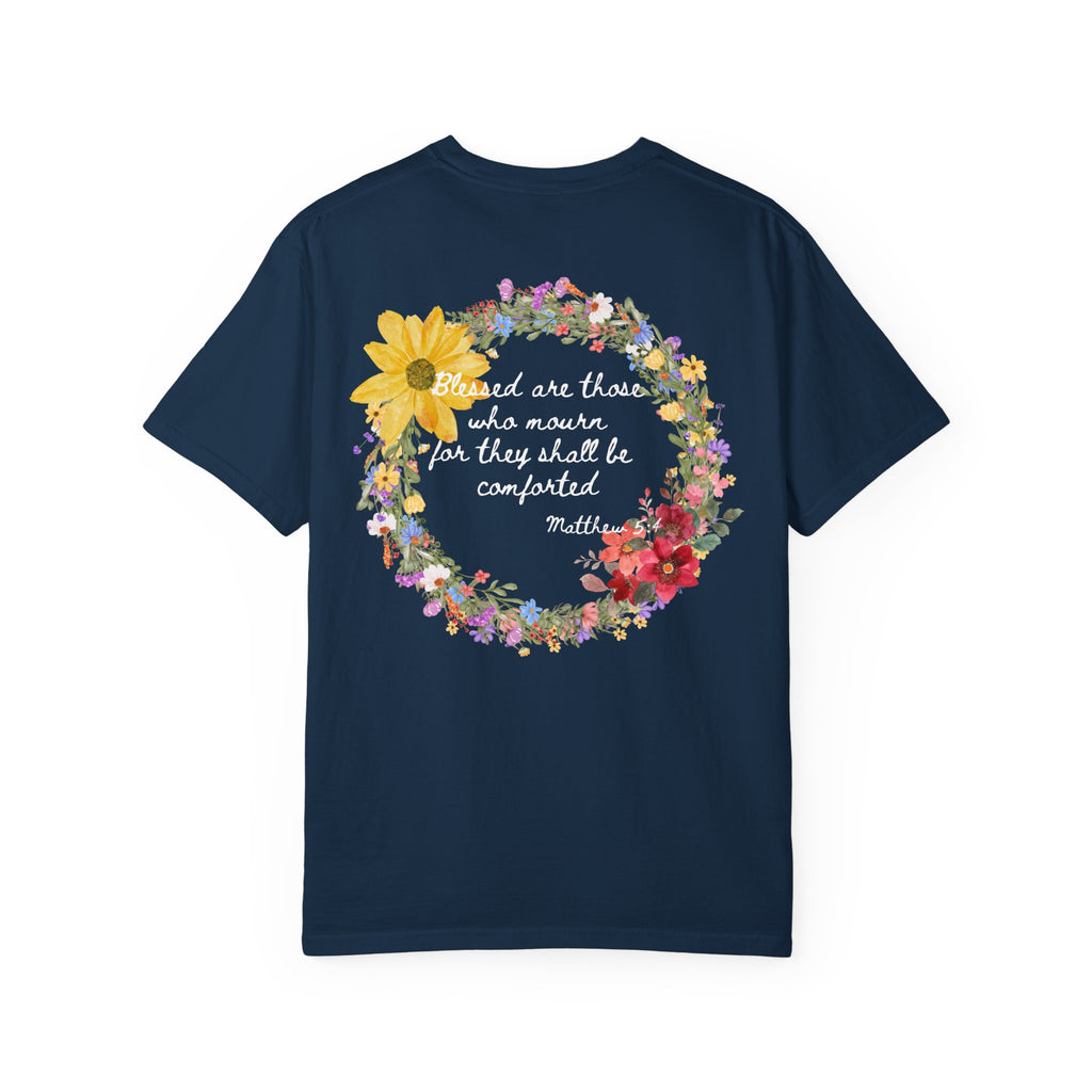 Bee-Attitudes Matthew 5:4 White Letters T Shirt