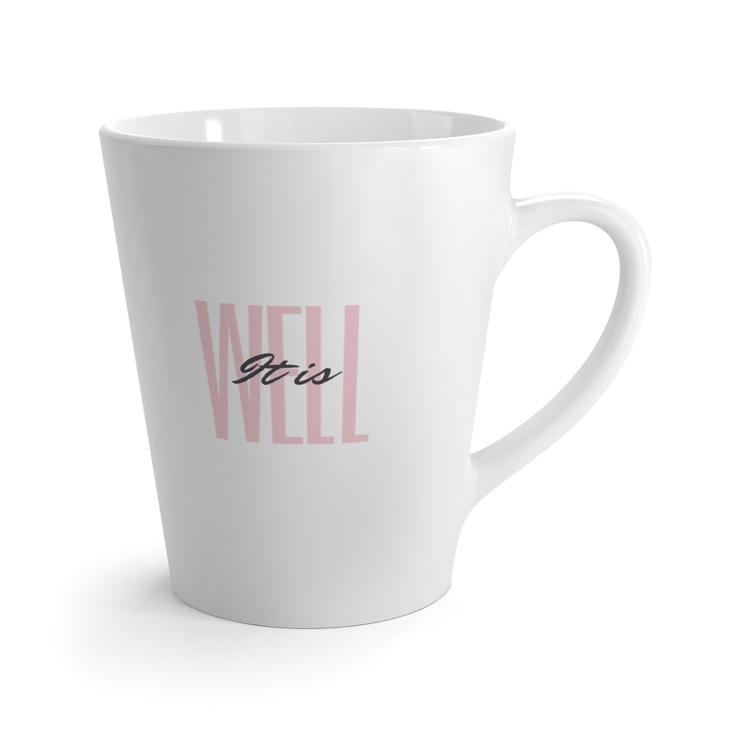 Favorite Hymns ~ It is Well Pink Latte Mug
