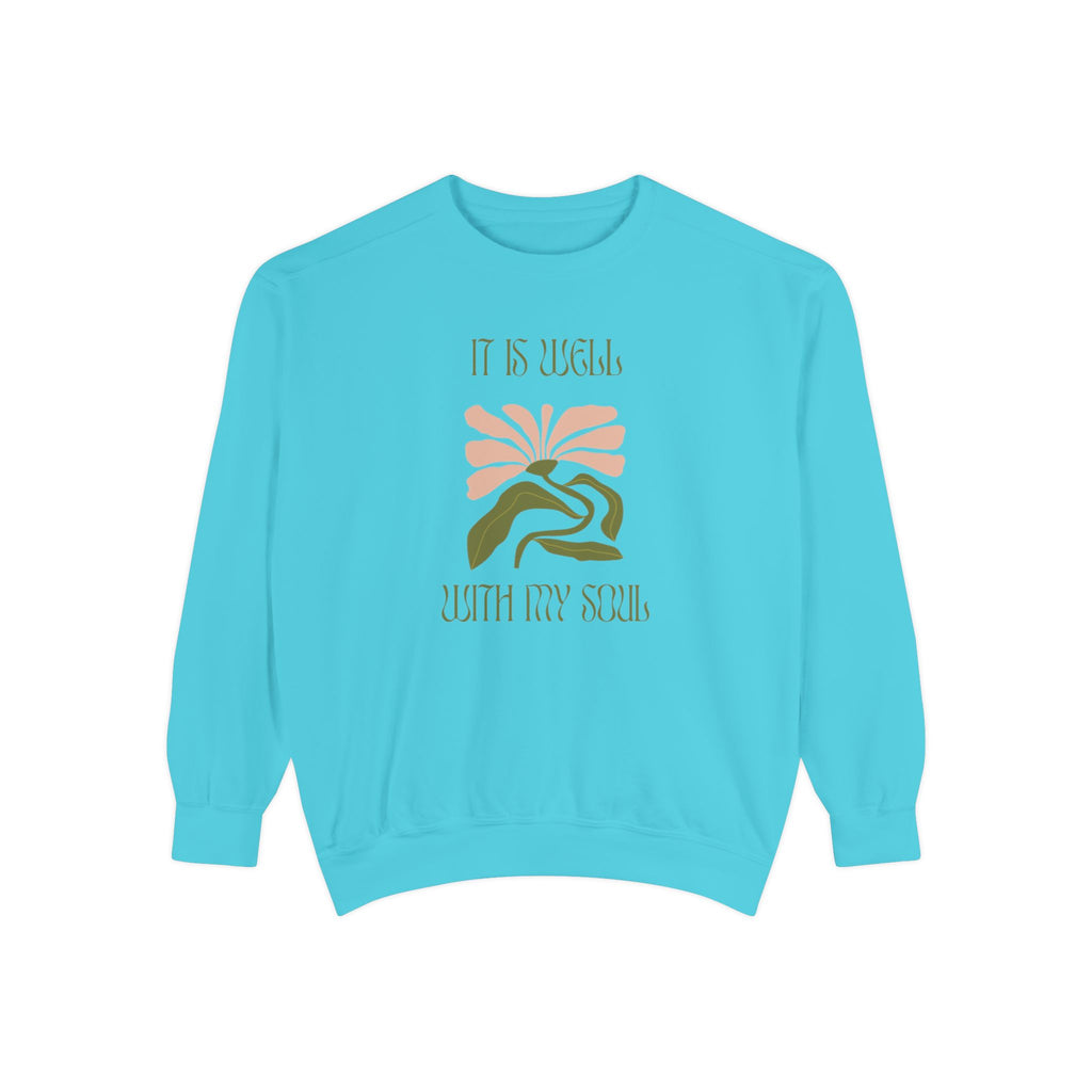 Favorite Hymns ~ It Is Well ~ Garment-Dyed Sweatshirt 2