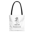 I am His Beloved Tote Bag (AOP)Rose