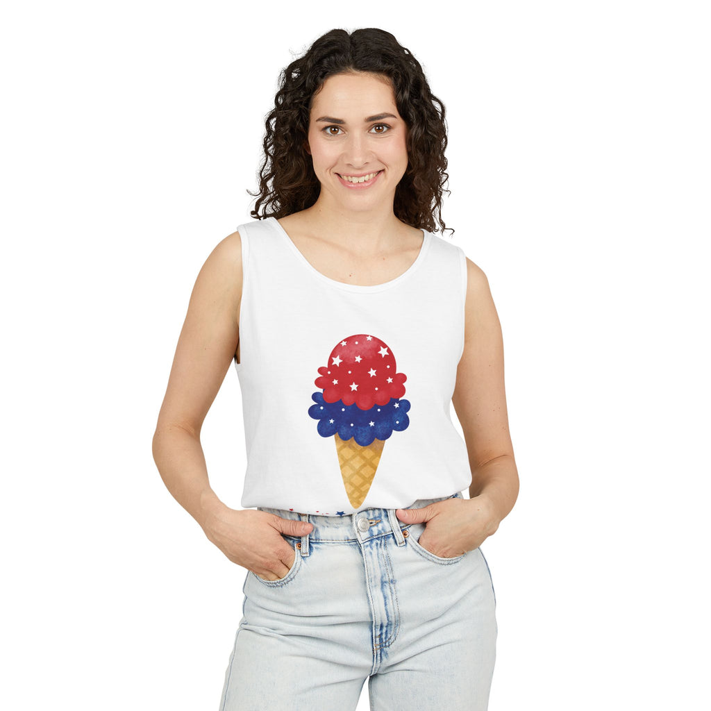 Red, White & Blue Ice Cream Tank Top