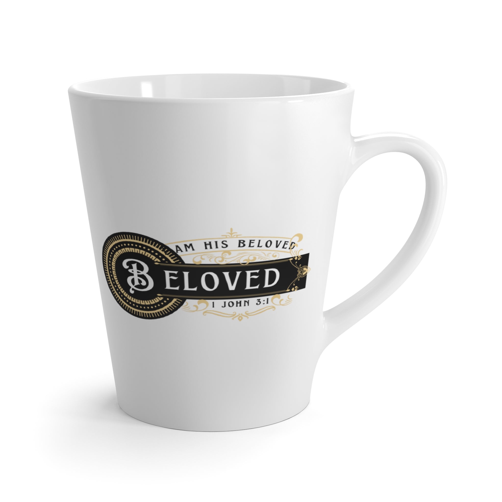 I am His Beloved Crested Latte Mug