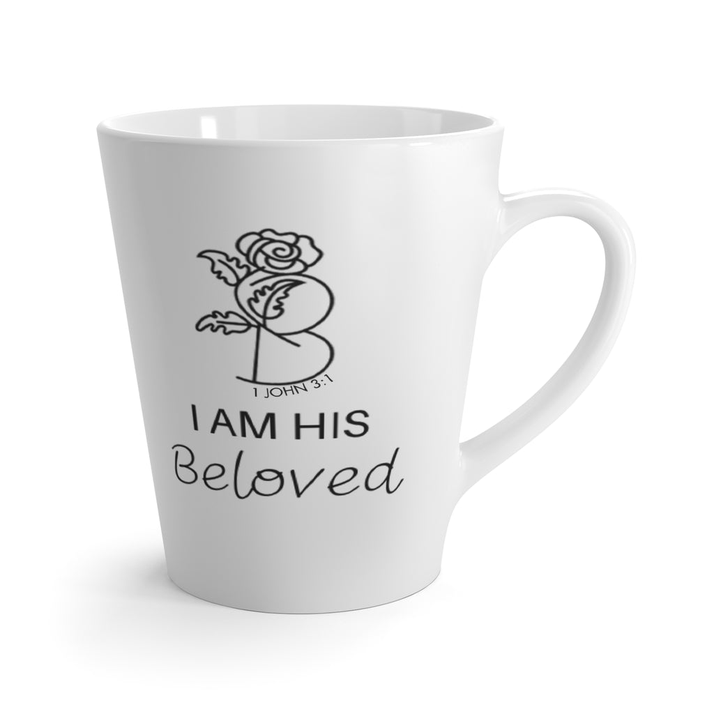 I am His Beloved Rose Latte Mug