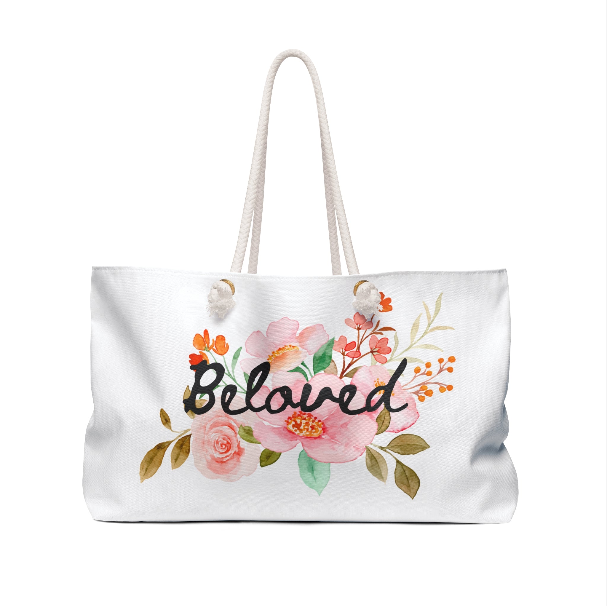 I am His Beloved Flowers Weekender Bag