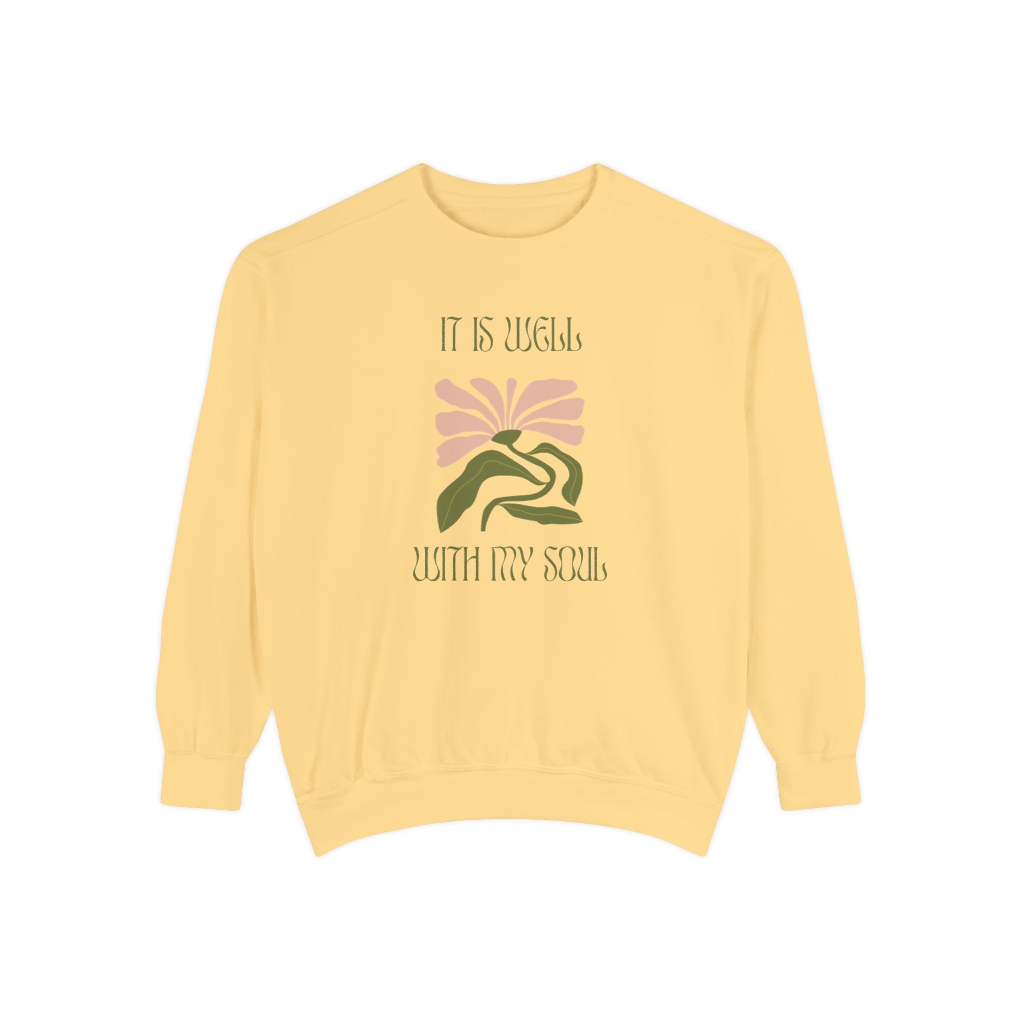 Favorite Hymns ~ It Is Well ~ Garment-Dyed Sweatshirt 2