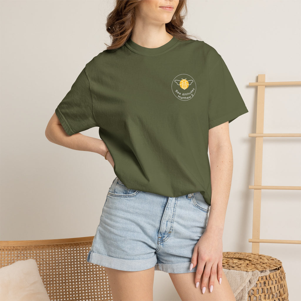 Bee-Attitudes 5:5 T-shirt-White Letters