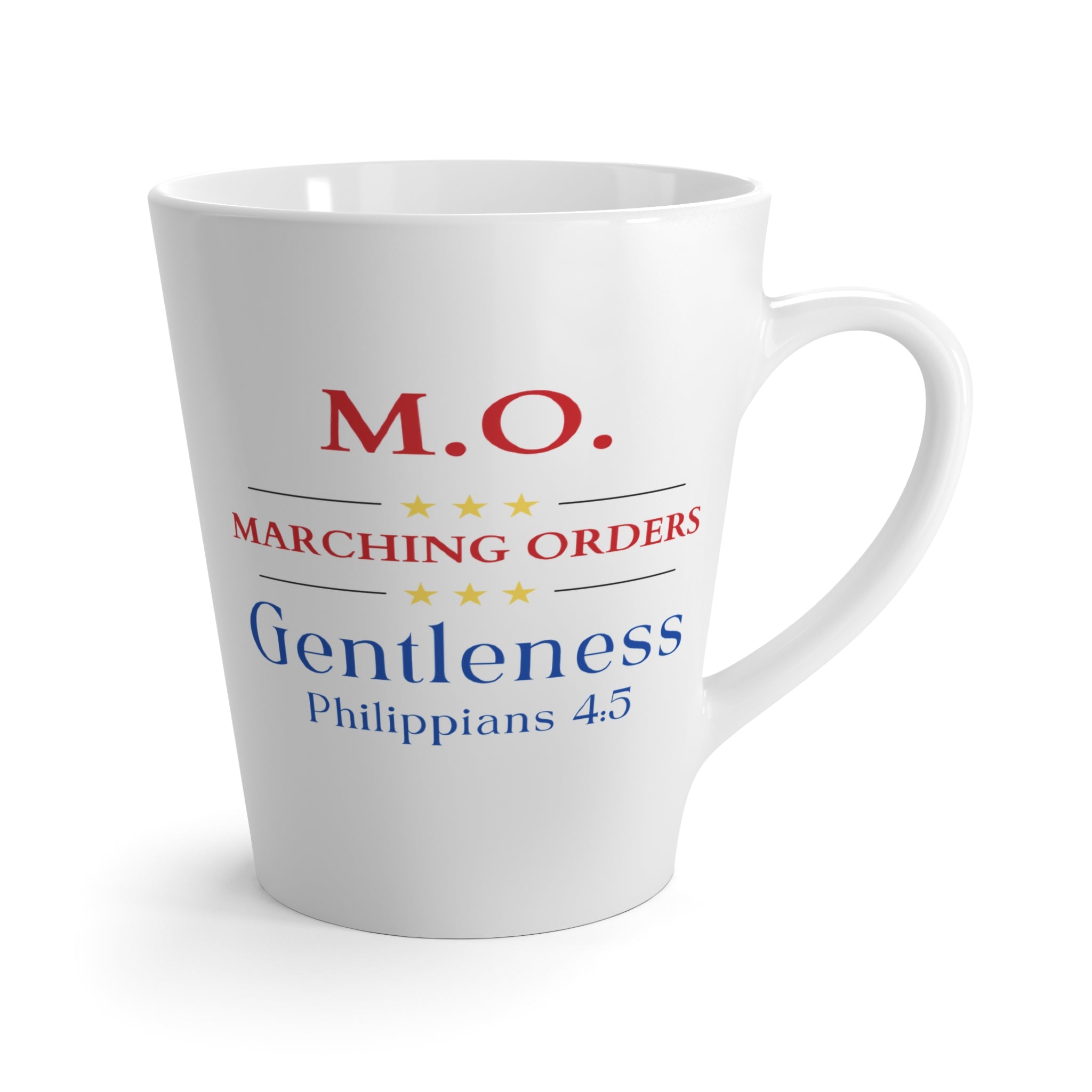 Marching Orders ~ Gentleness ~ Philippians 4:5 ~  Latte Mug