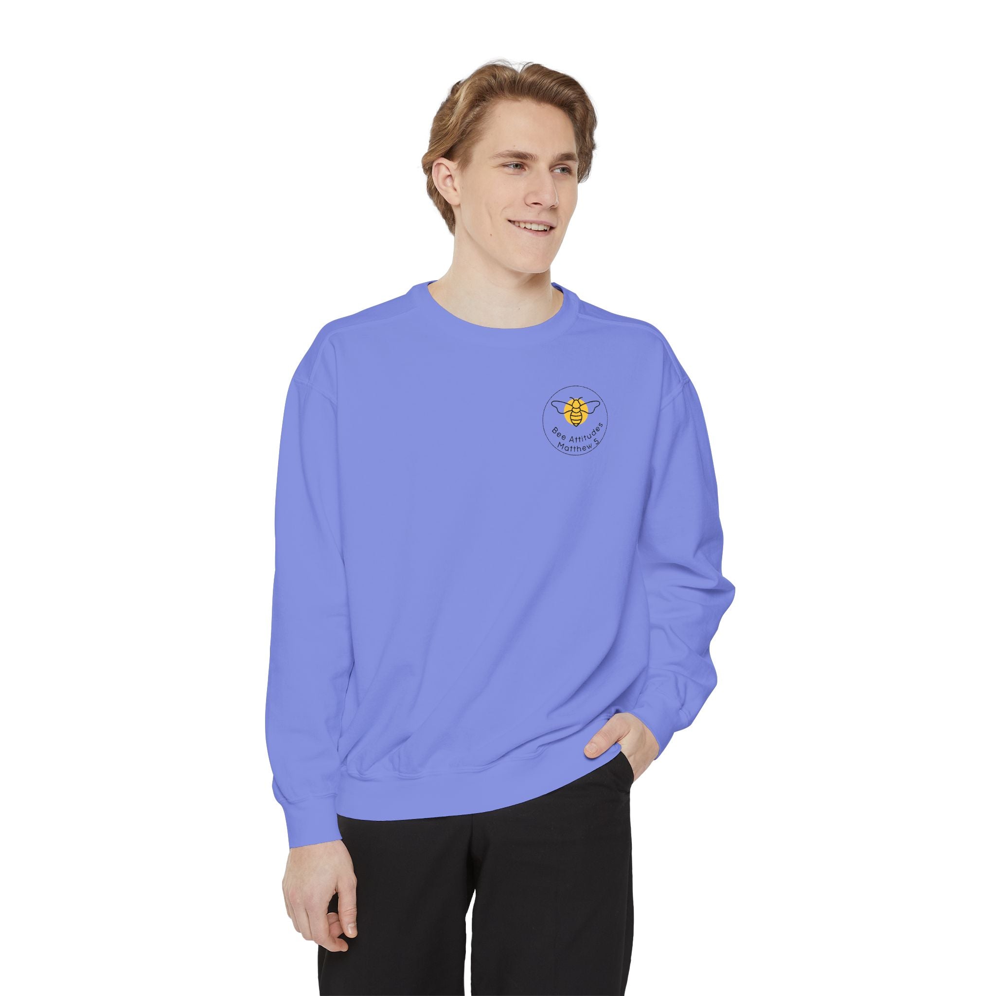 Bee-Attitudes Matthew 5:10 Garment-Dyed Sweatshirt