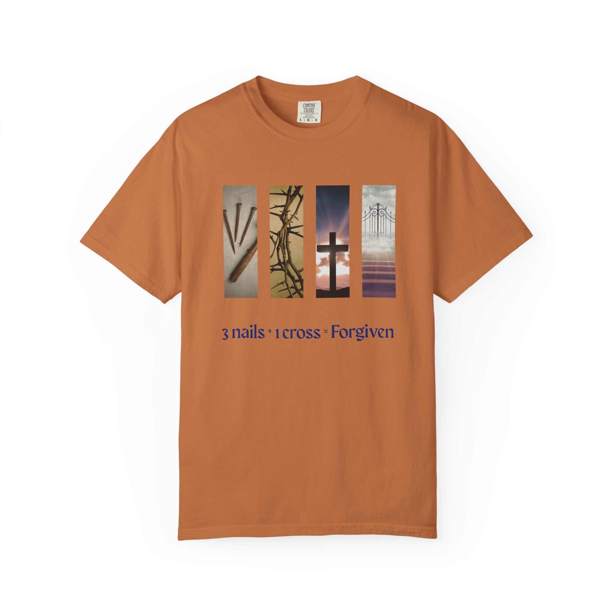 Forgiven Unisex T-Shirt - 3 Nails 1 Cross Design