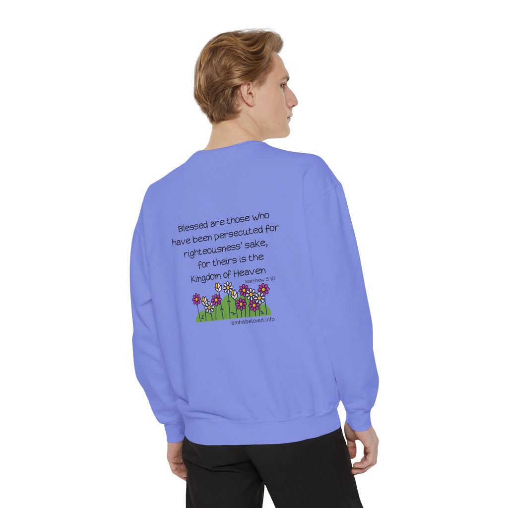 Bee-Attitudes Matthew 5:10 Garment-Dyed Sweatshirt
