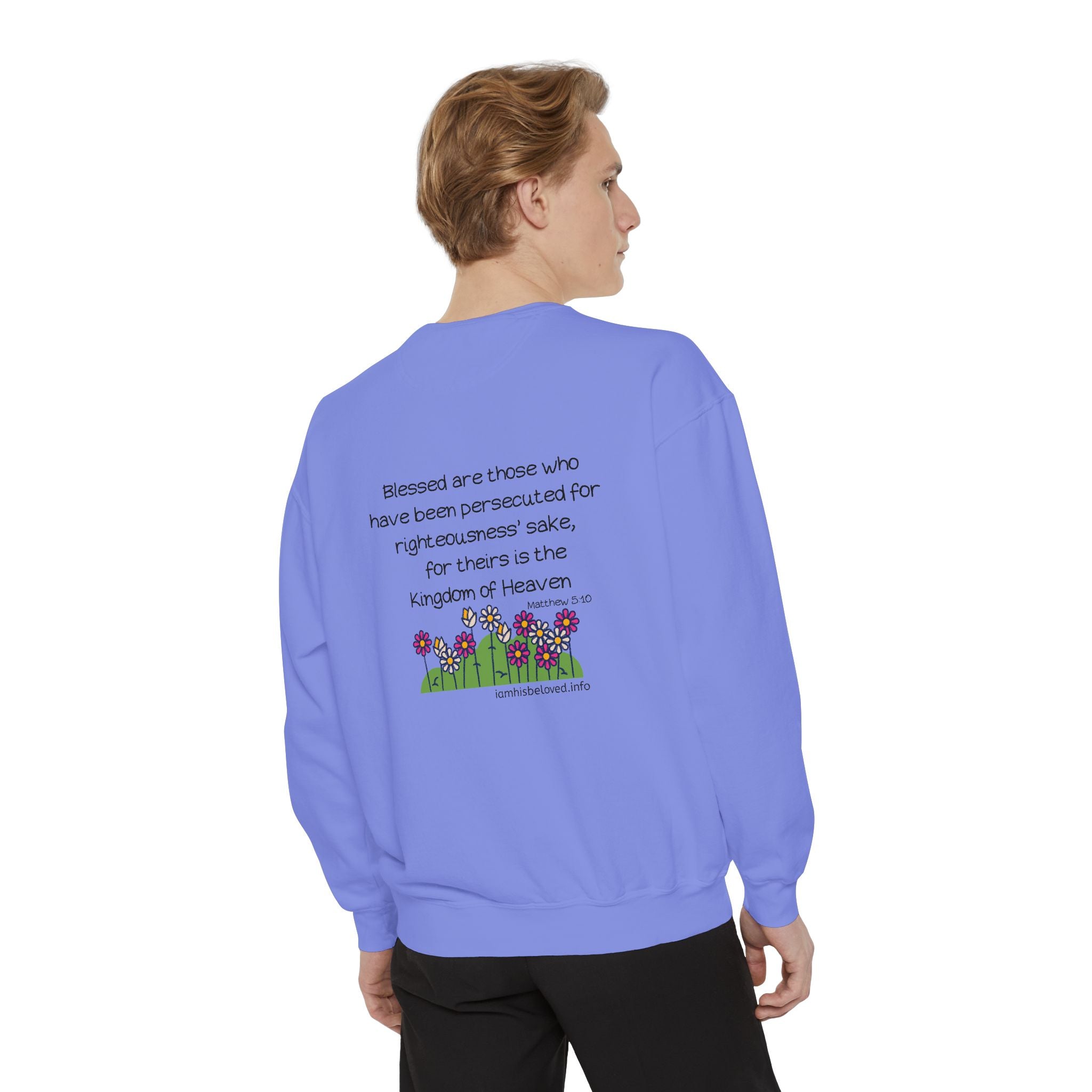 Bee-Attitudes Matthew 5:10 Garment-Dyed Sweatshirt