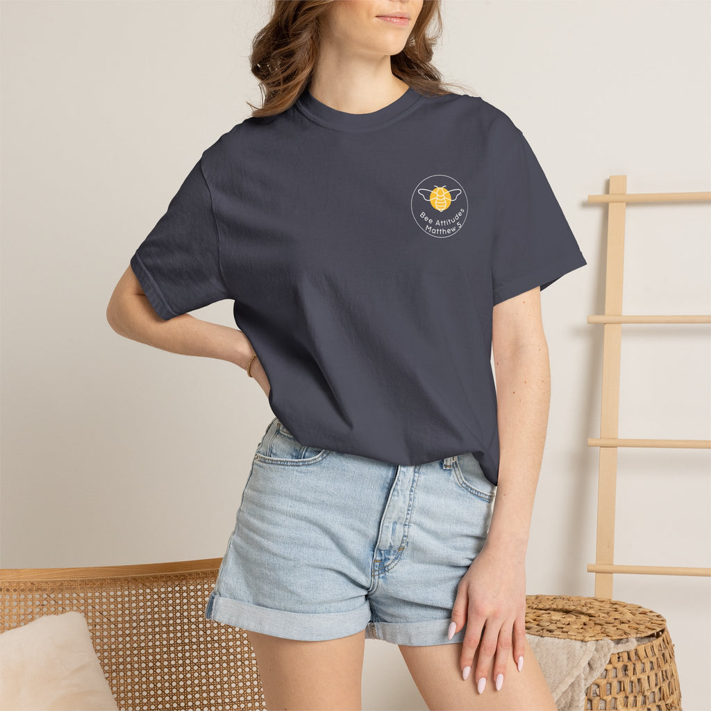 Bee-Attitudes 5:6 T-shirt White Letters