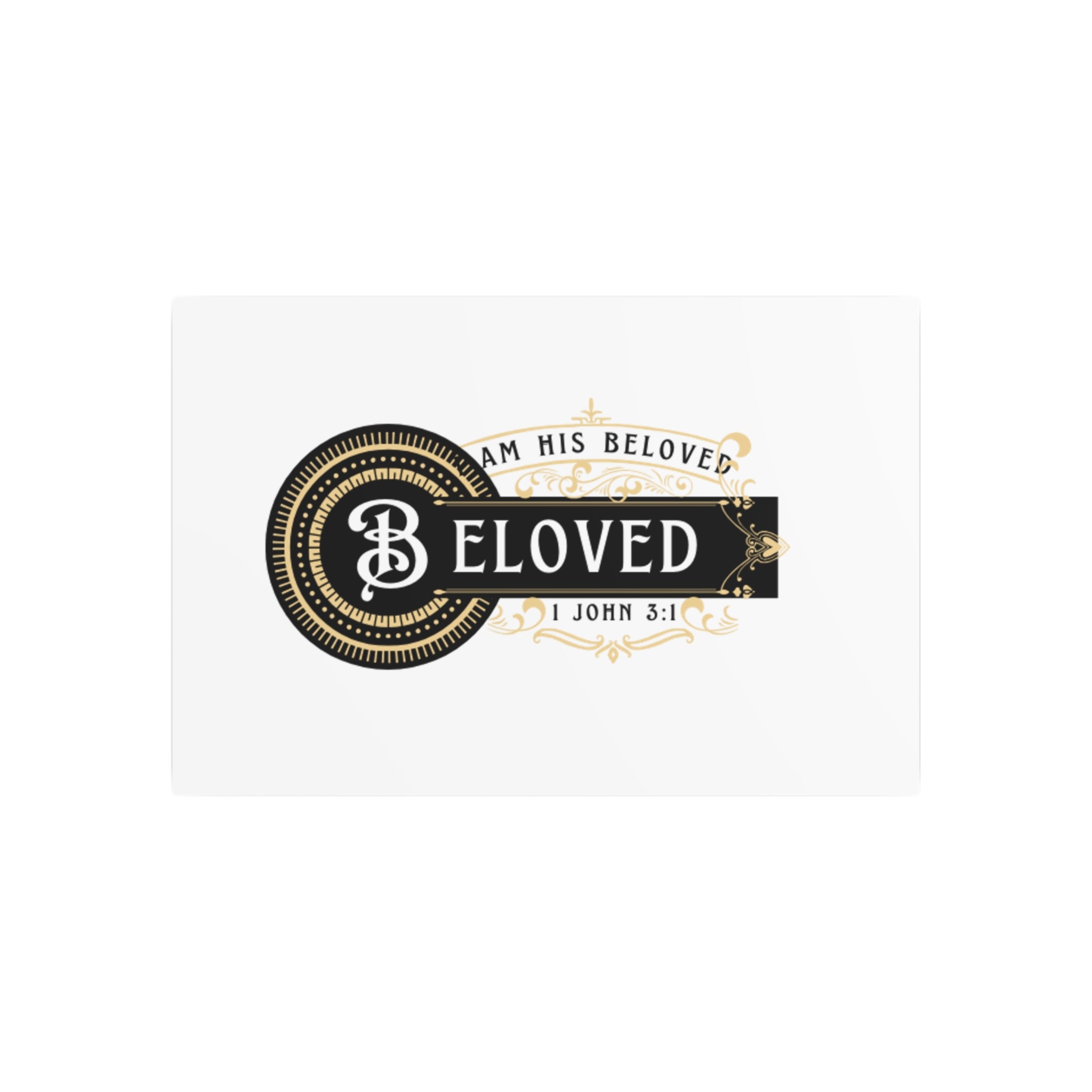 I am His Beloved Crested Decorative Wall Sign Metal Art