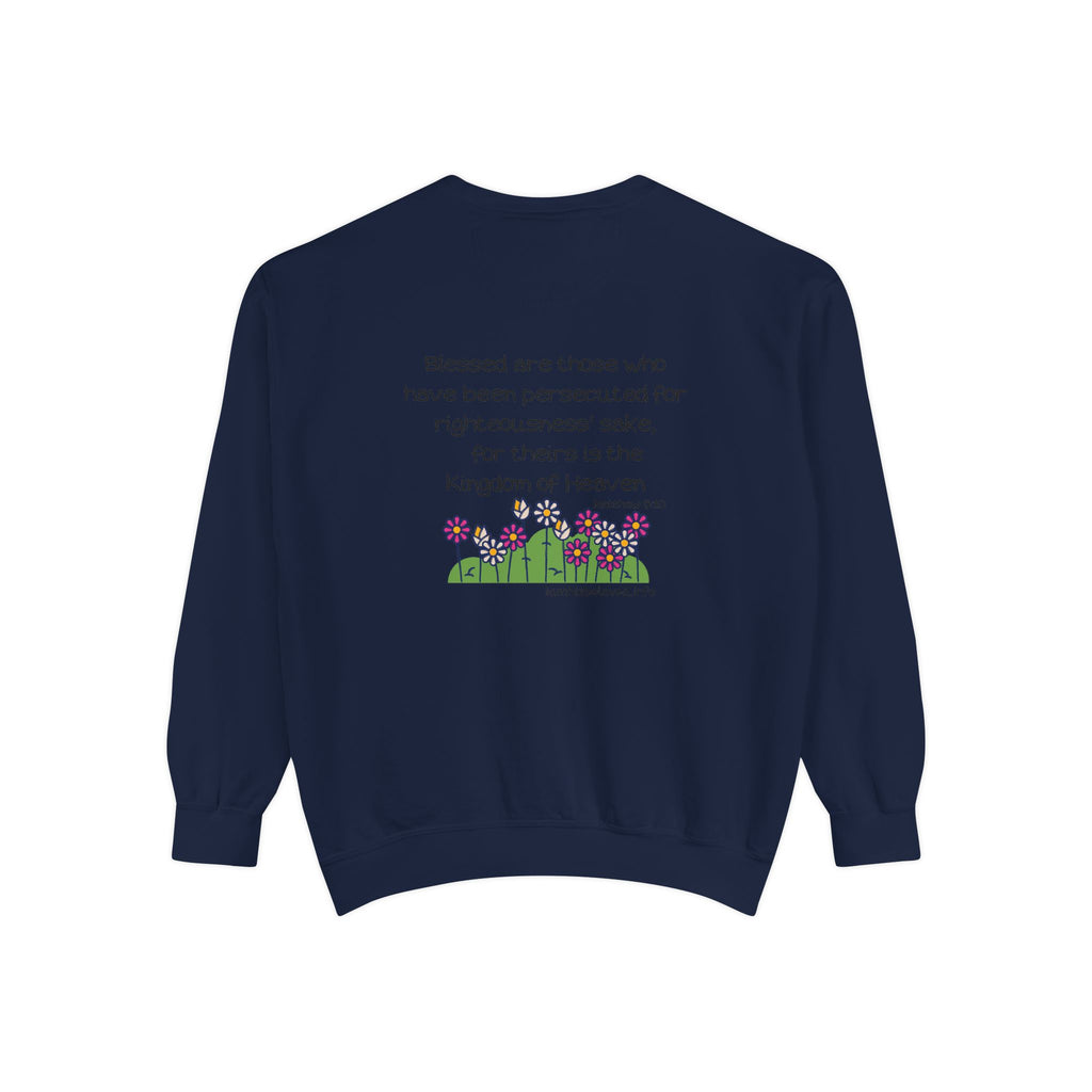 Bee-Attitudes Matthew 5:10 Garment-Dyed Sweatshirt