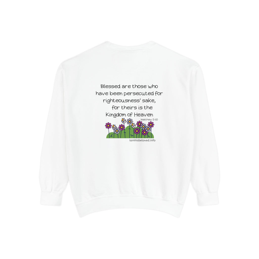 Bee-Attitudes Matthew 5:10 Garment-Dyed Sweatshirt