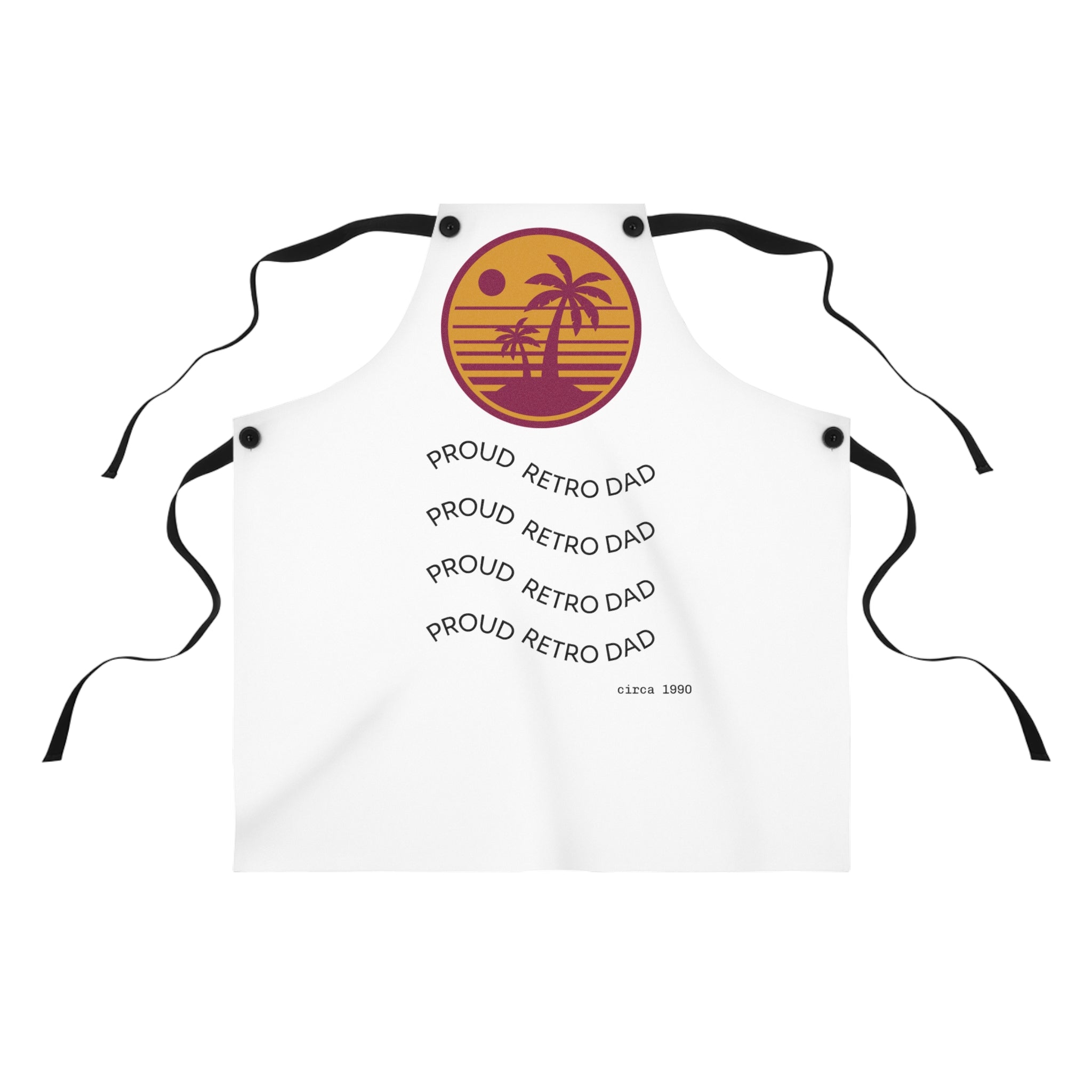 Retro Sunset BBQ Apron