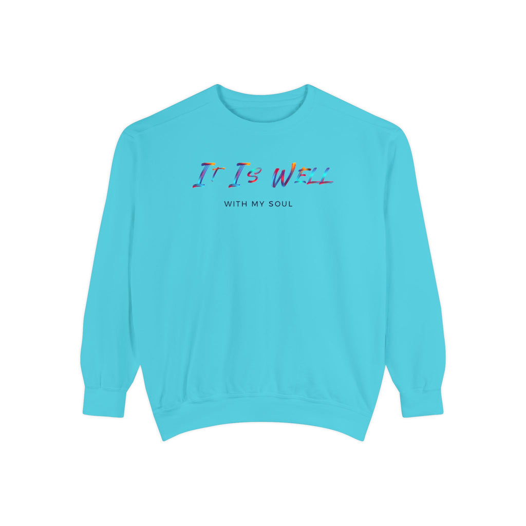 Favorite Hymns ~ It Is Well ~ Garment-Dyed Sweatshirt 4