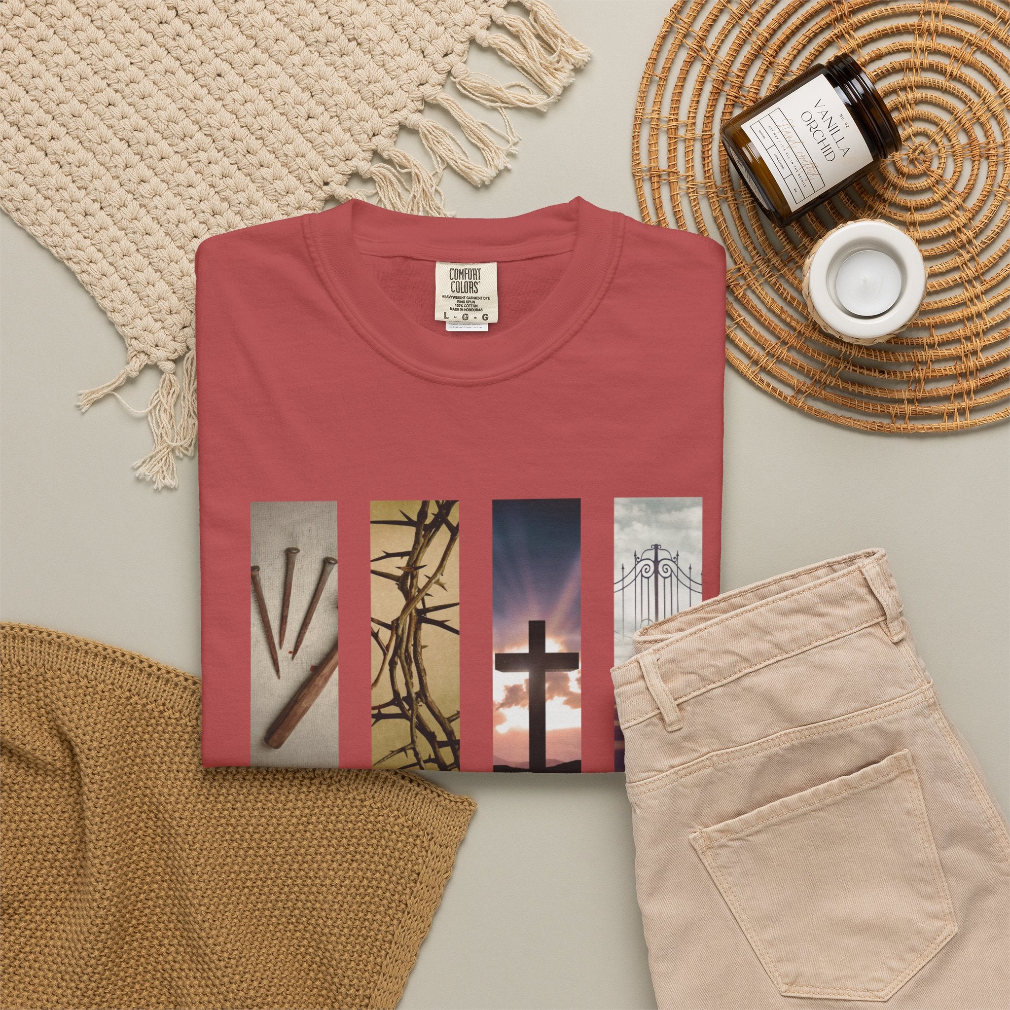 Forgiven Unisex T-Shirt - 3 Nails 1 Cross Design