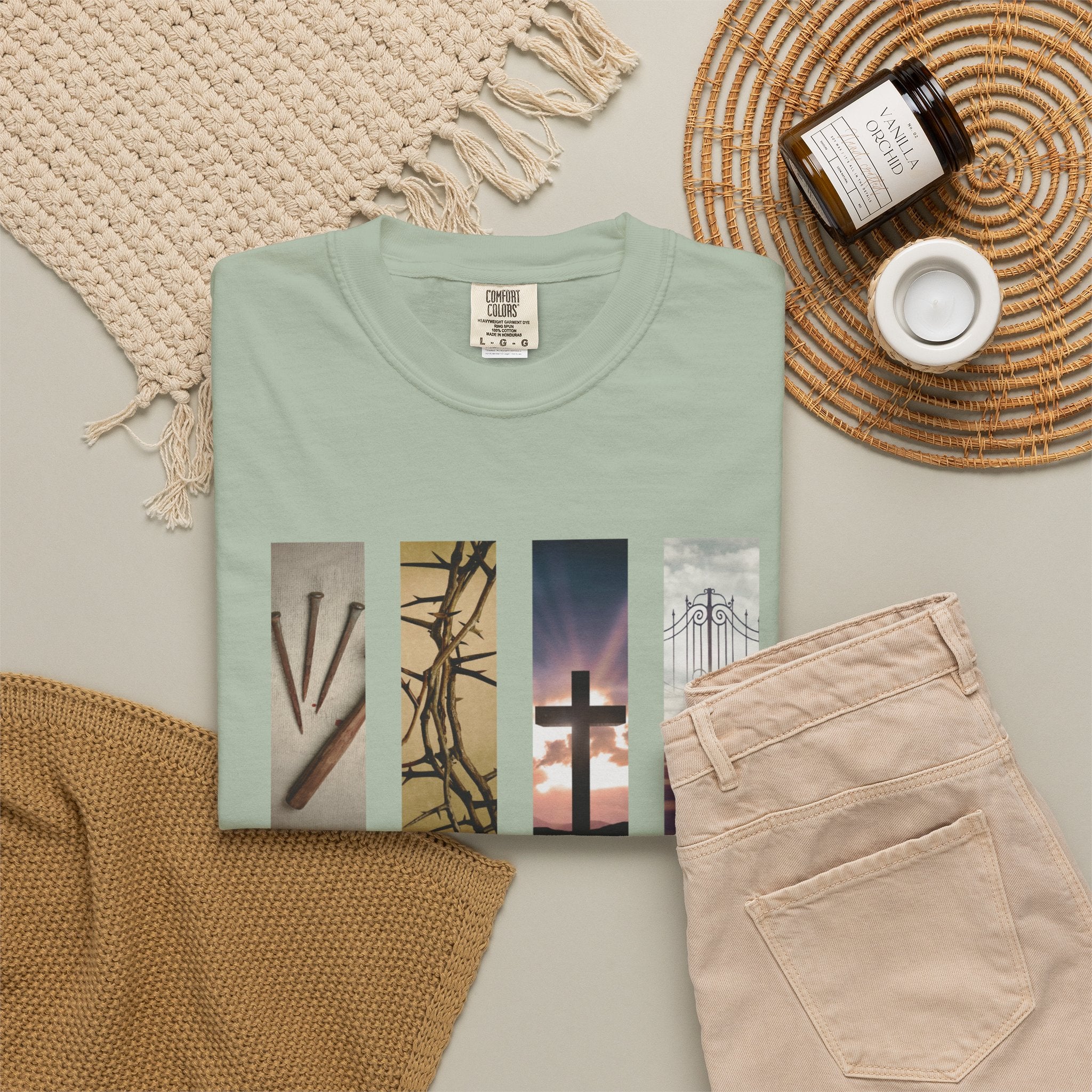 Forgiven Unisex T-Shirt - 3 Nails 1 Cross Design