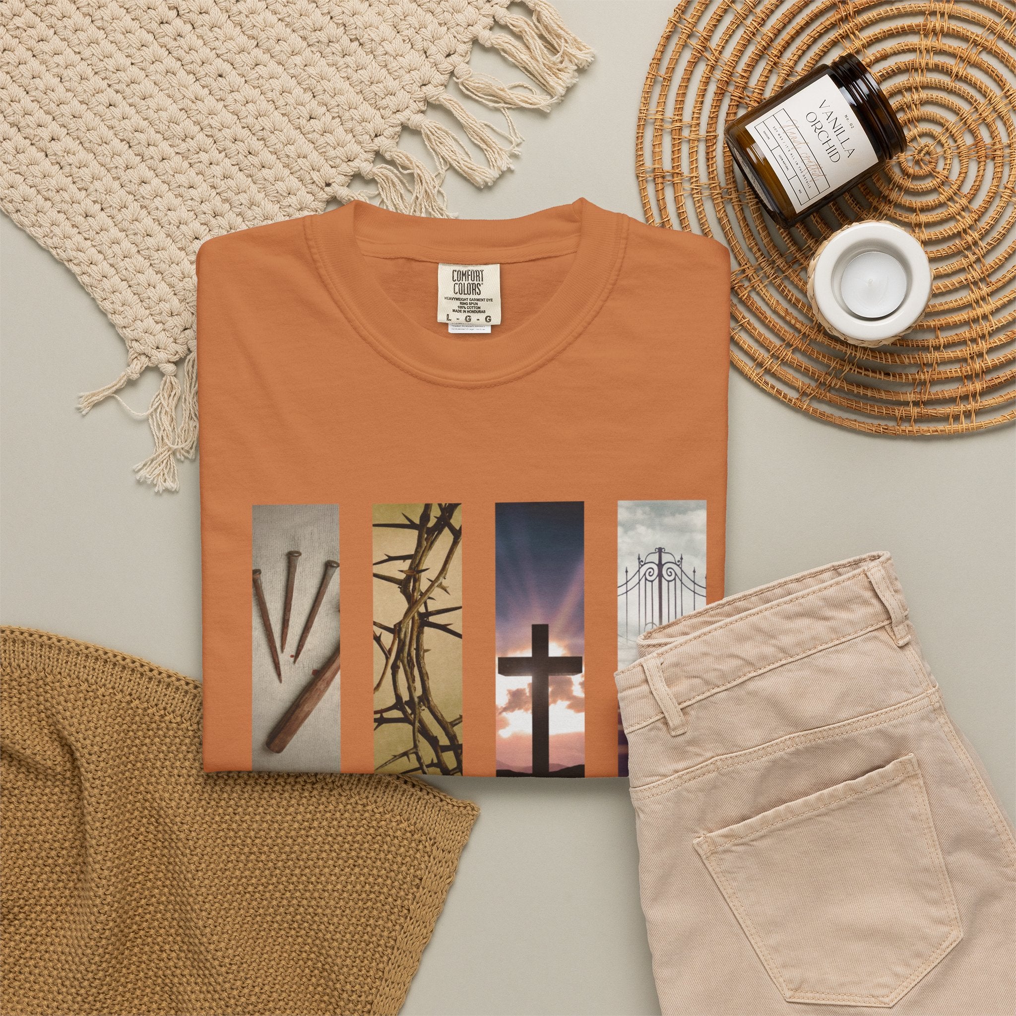 Forgiven Unisex T-Shirt - 3 Nails 1 Cross Design