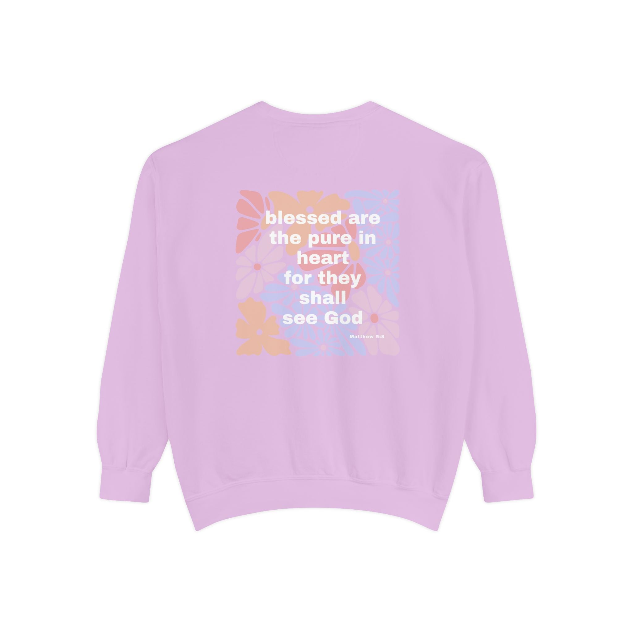 Bee-Attitudes Matthew 5:8 Garment-Dyed Sweatshirt