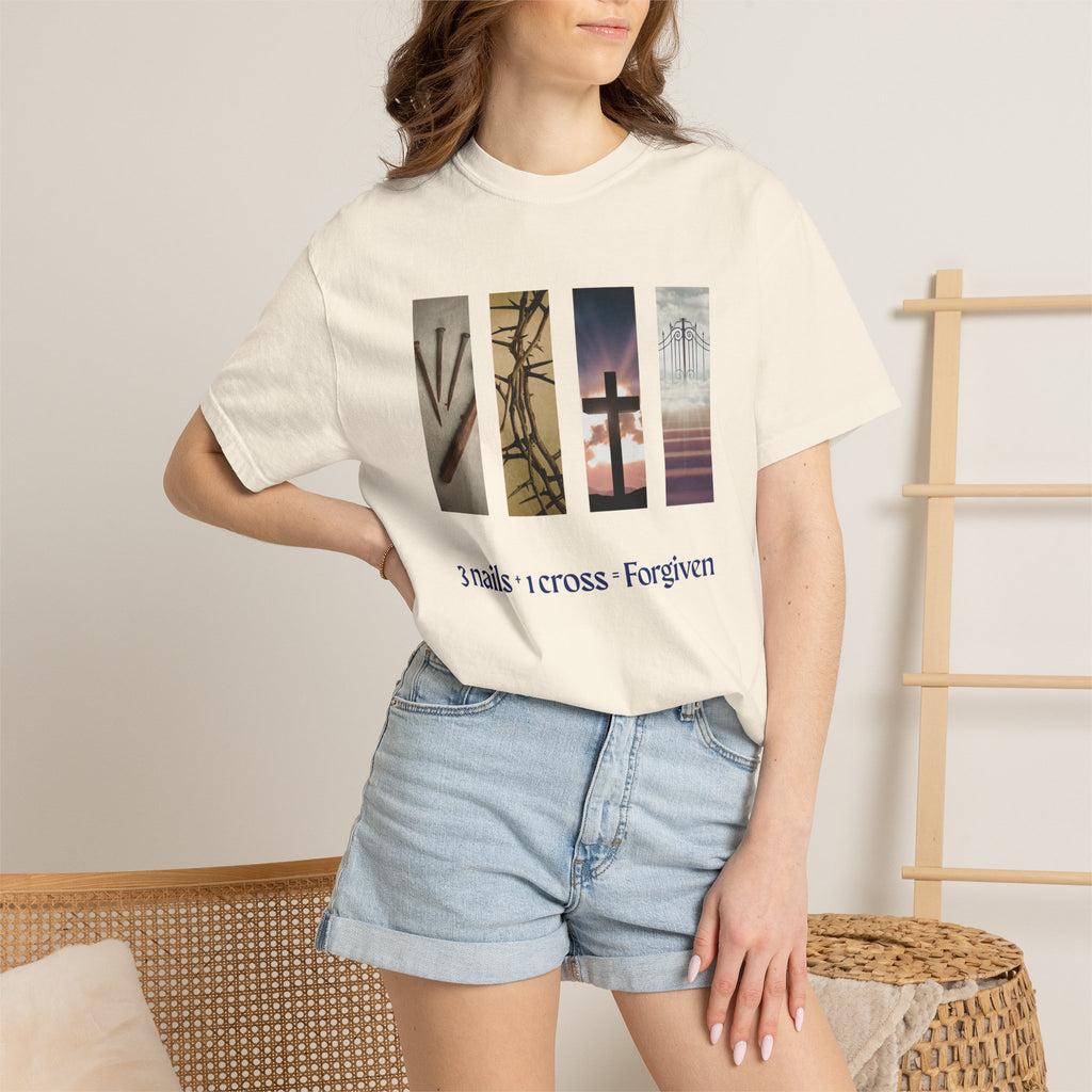 Forgiven Unisex T-Shirt - 3 Nails 1 Cross Design