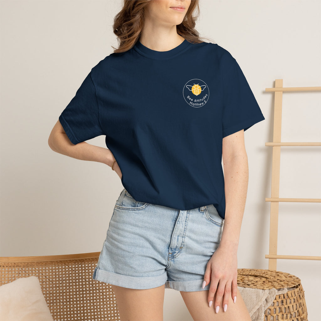 Bee-Attitudes 5:5 T-shirt-White Letters