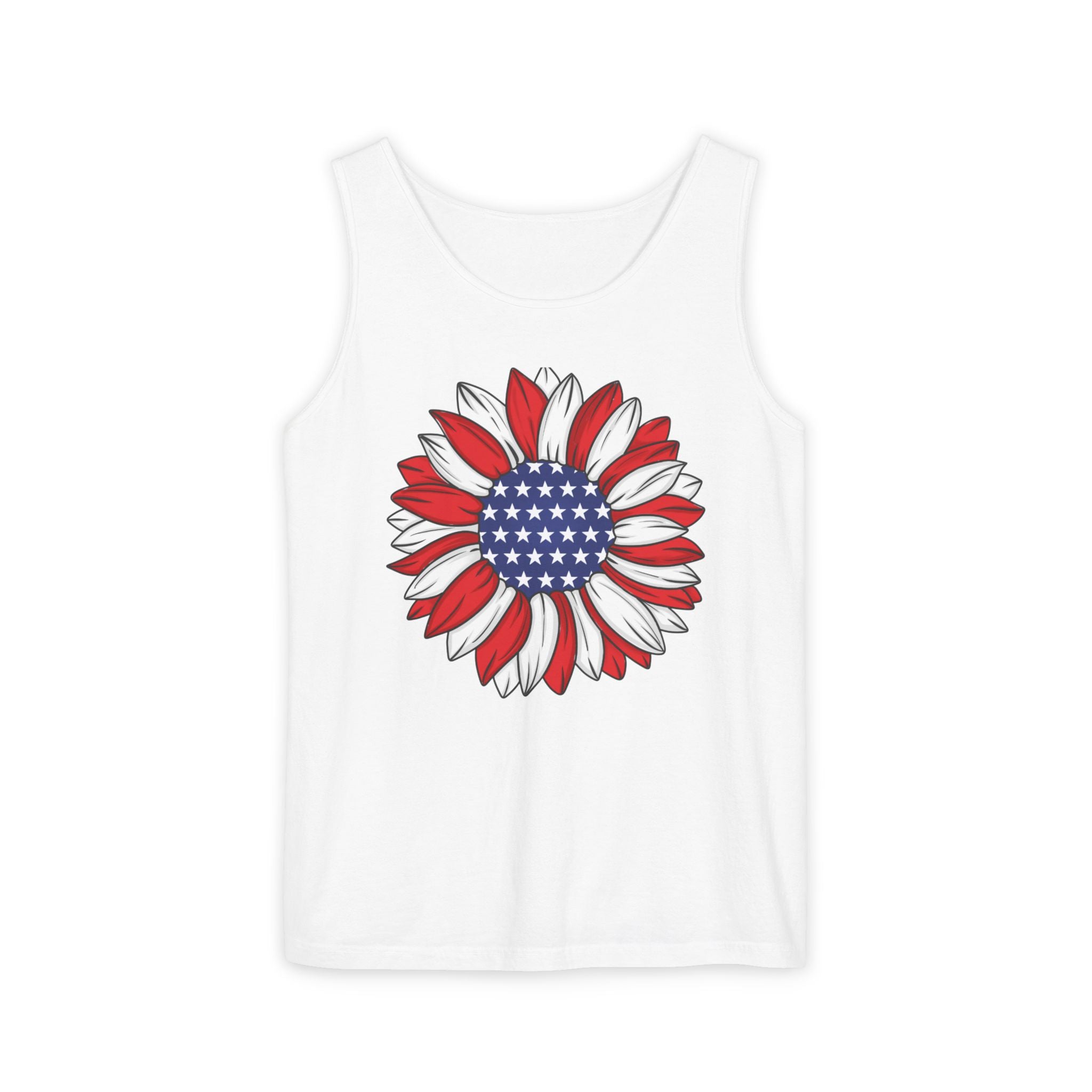 Patriotic Sunflower Tank Top
