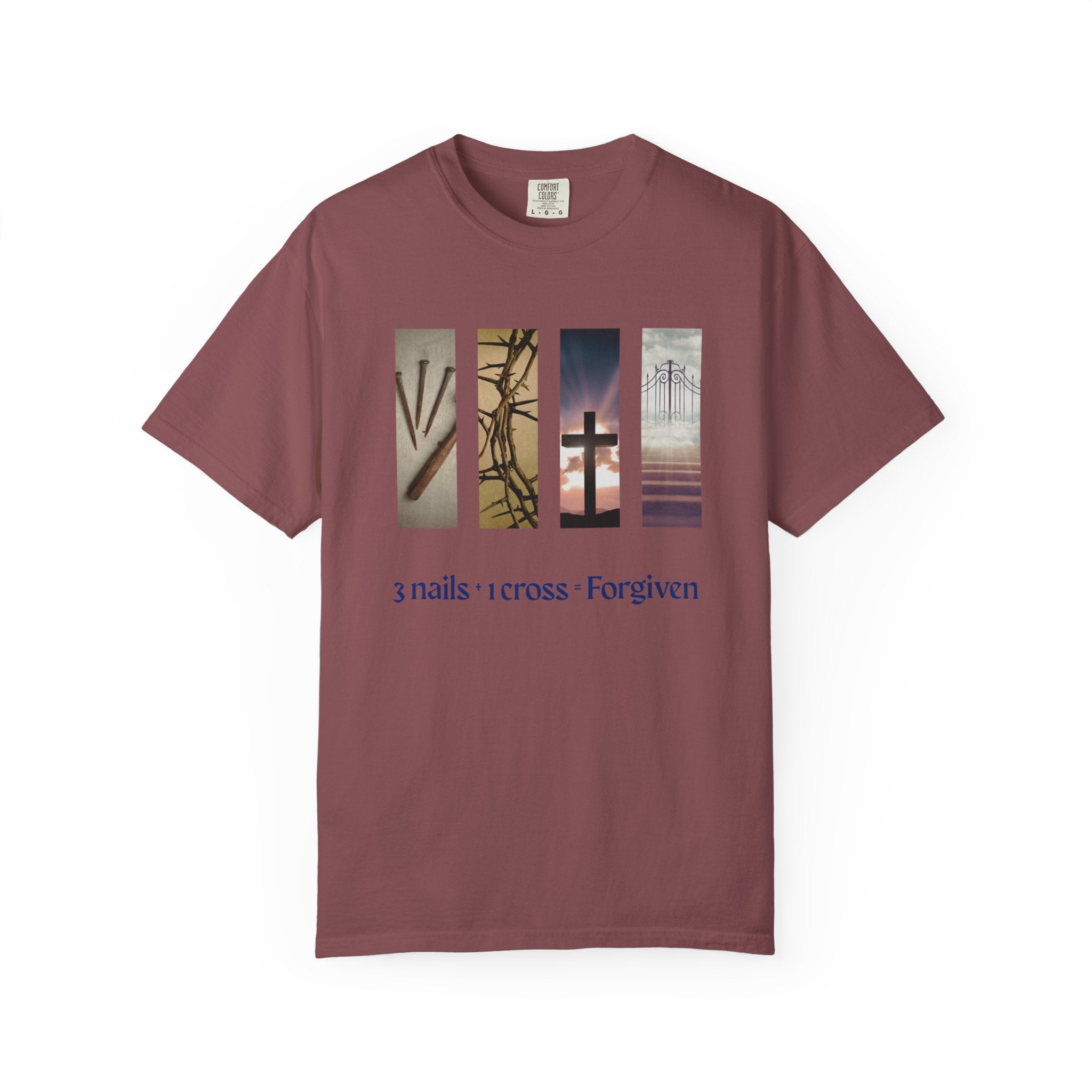 Forgiven Unisex T-Shirt - 3 Nails 1 Cross Design
