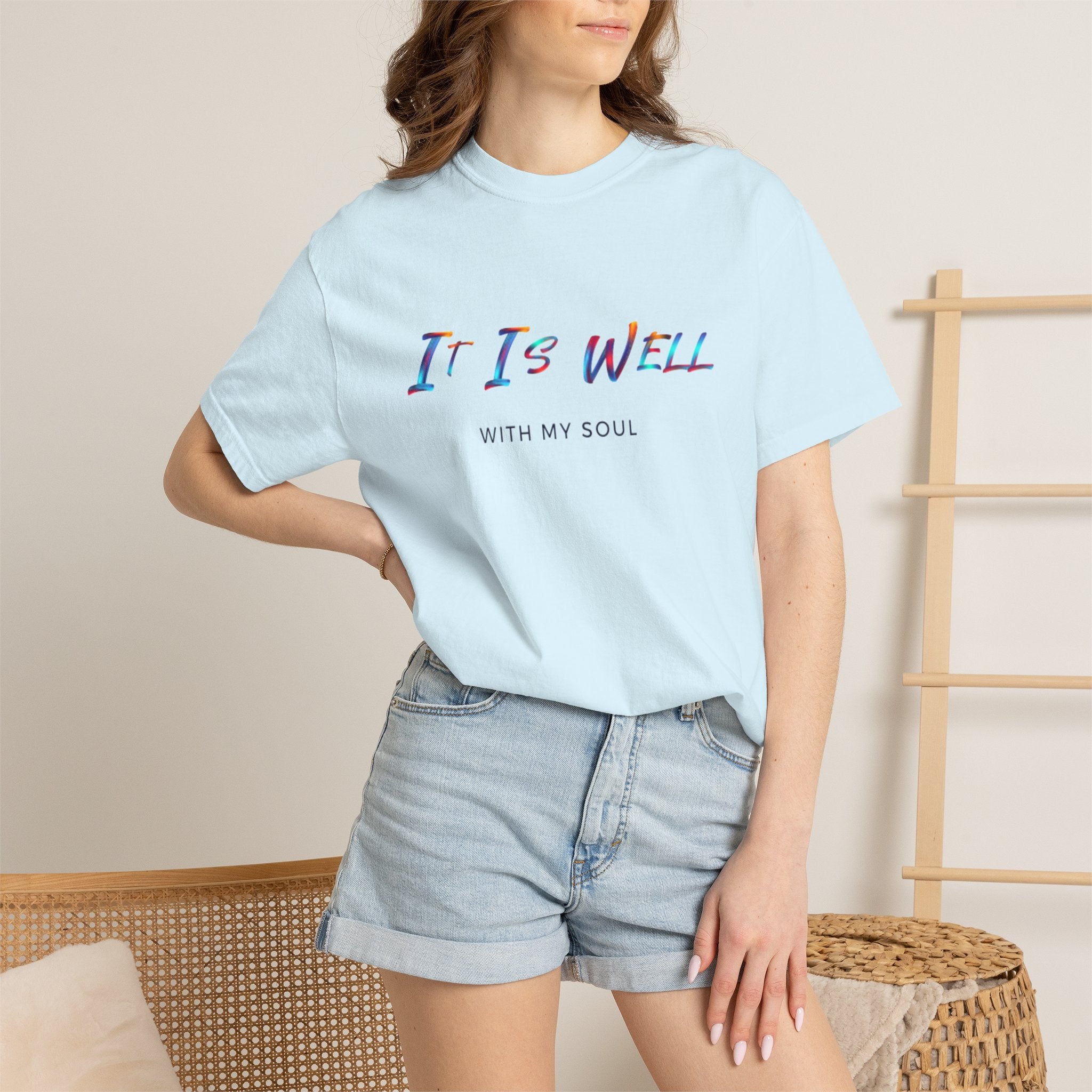 Favorite Hymns ~ It Is Well With My Soul Rainbow Colors T Shirt
