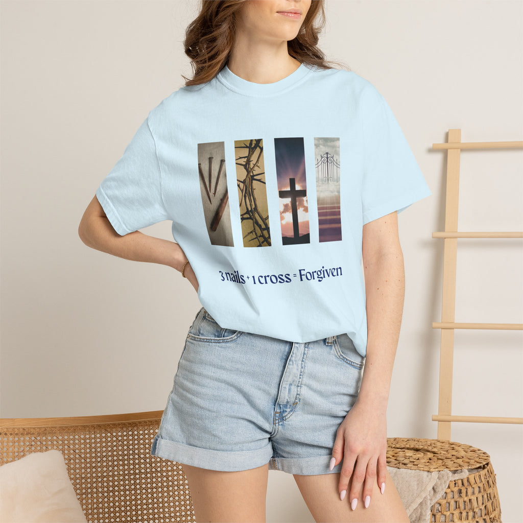 Forgiven Unisex T-Shirt - 3 Nails 1 Cross Design