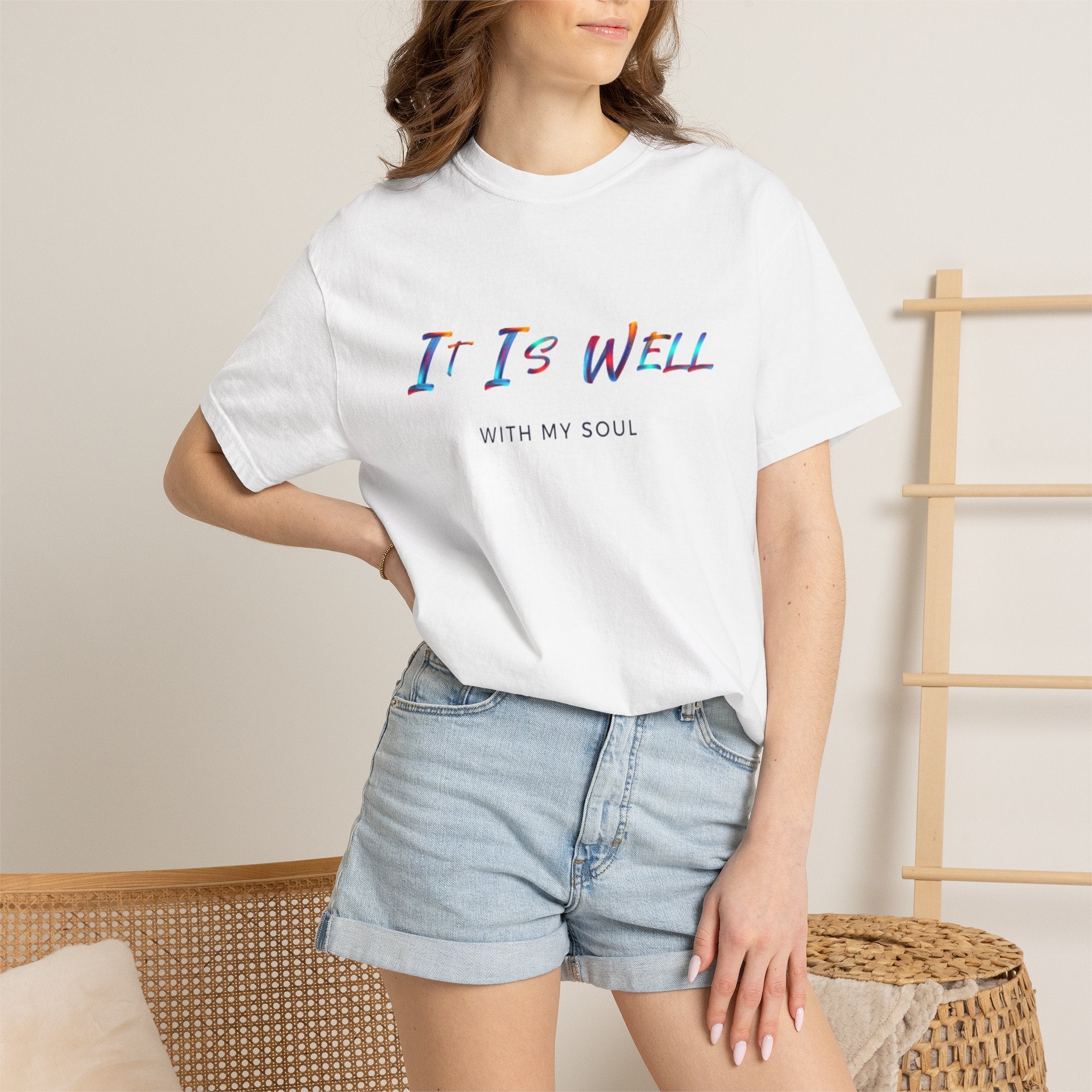 Favorite Hymns ~ It Is Well With My Soul Rainbow Colors T Shirt