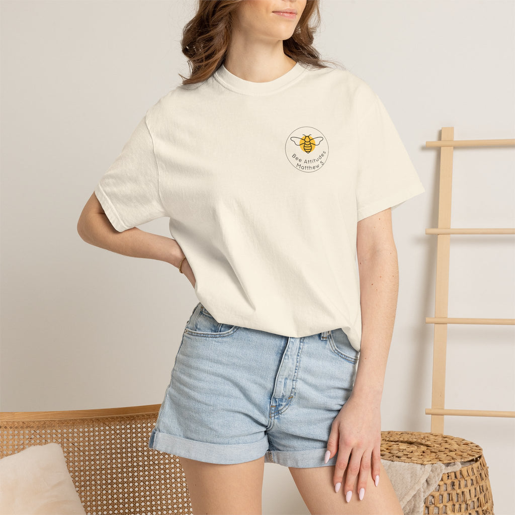 Bee-Attitudes 5:8 T-Shirt (Dark Letters)