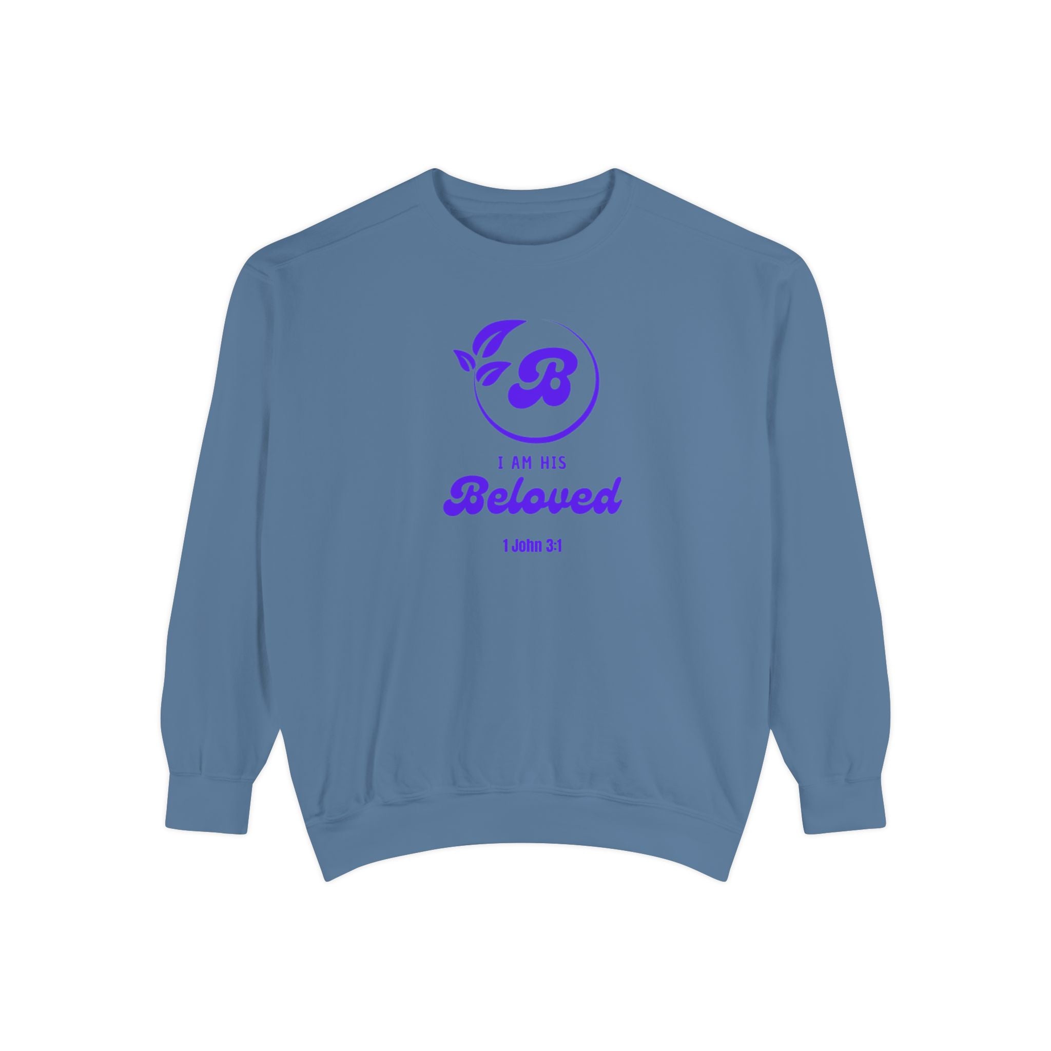 I am His Beloved Retro Garment-Dyed Sweatshirt