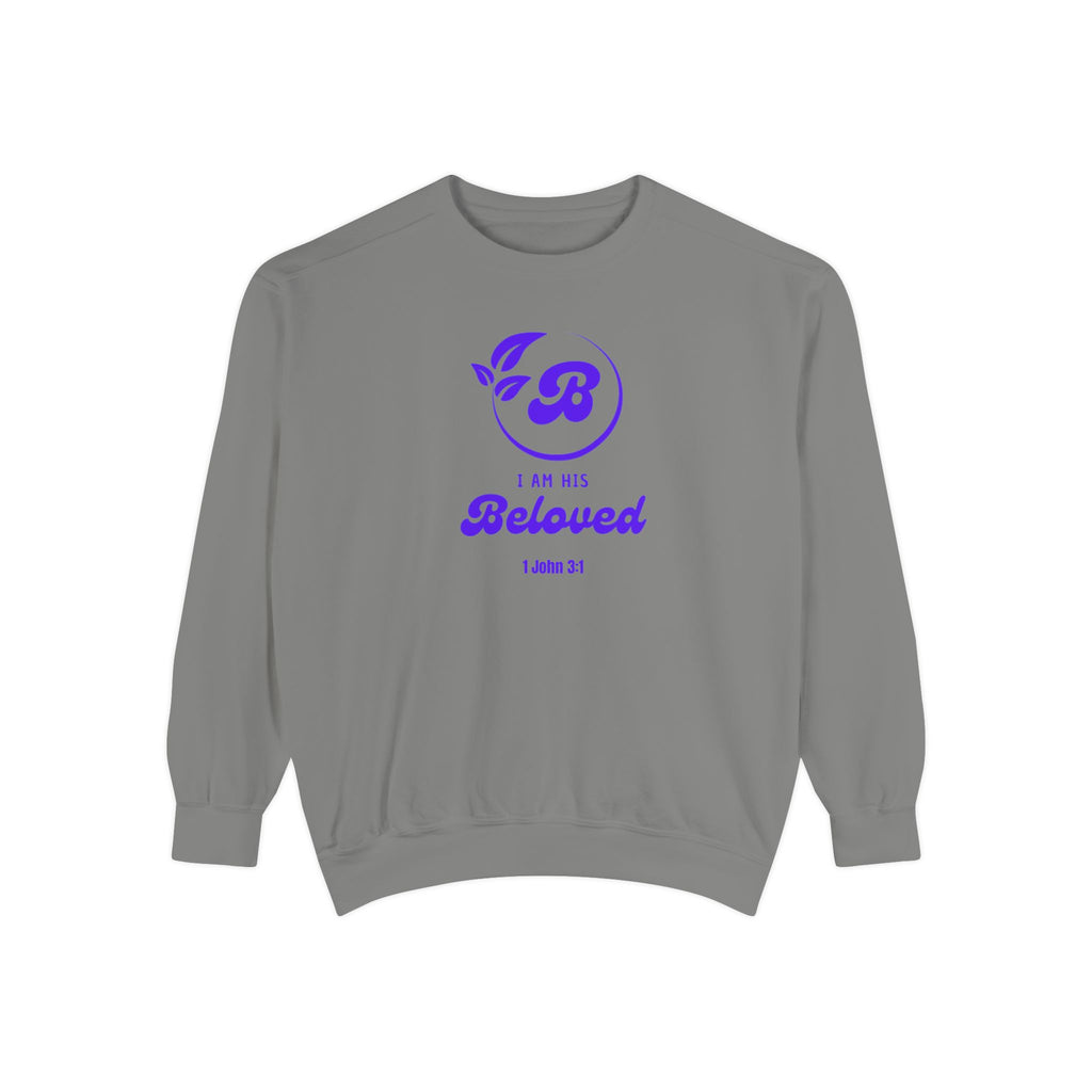 I am His Beloved Retro Garment-Dyed Sweatshirt
