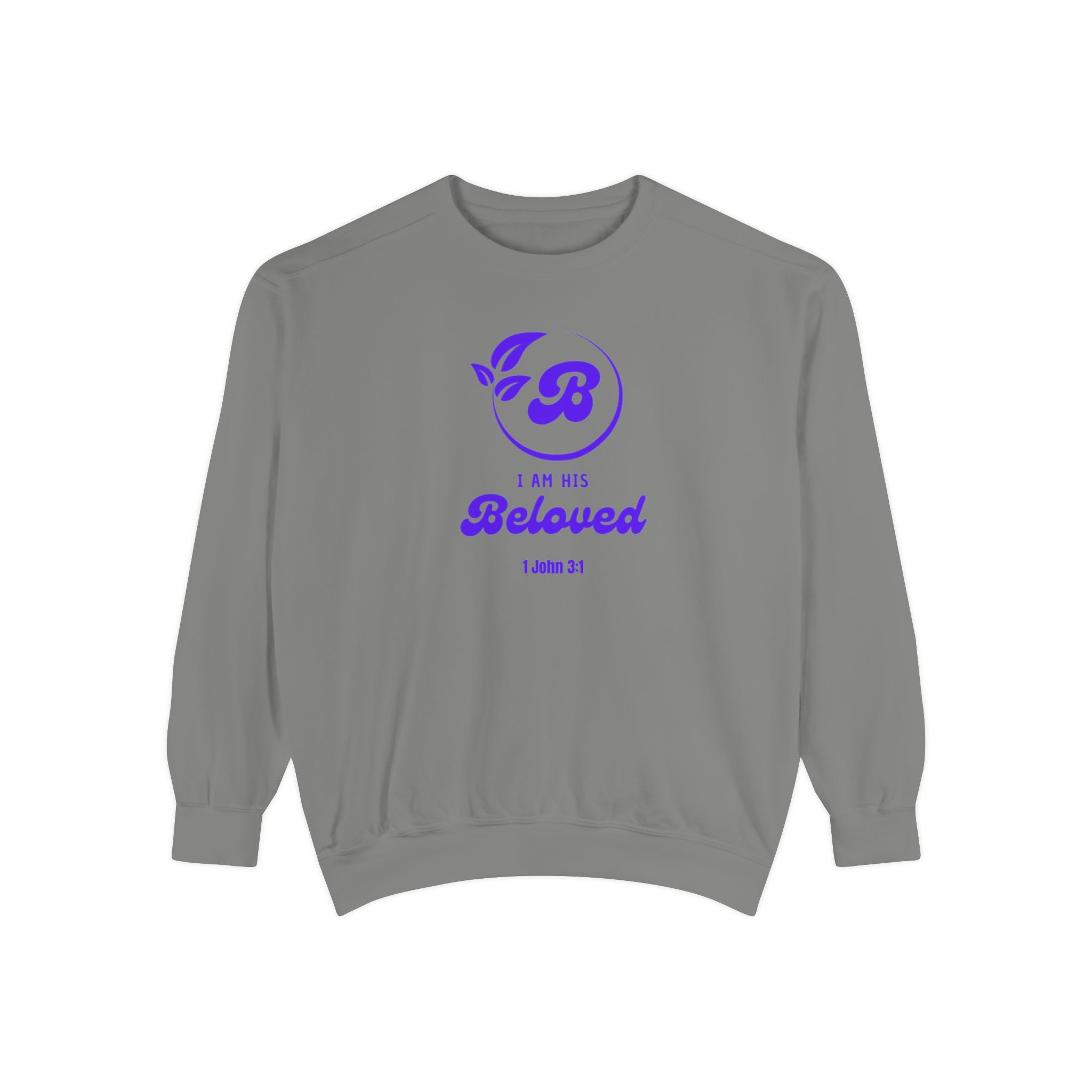 I am His Beloved Retro Garment-Dyed Sweatshirt