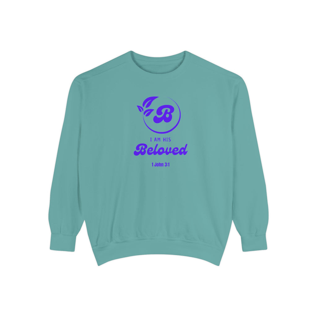 I am His Beloved Retro Garment-Dyed Sweatshirt