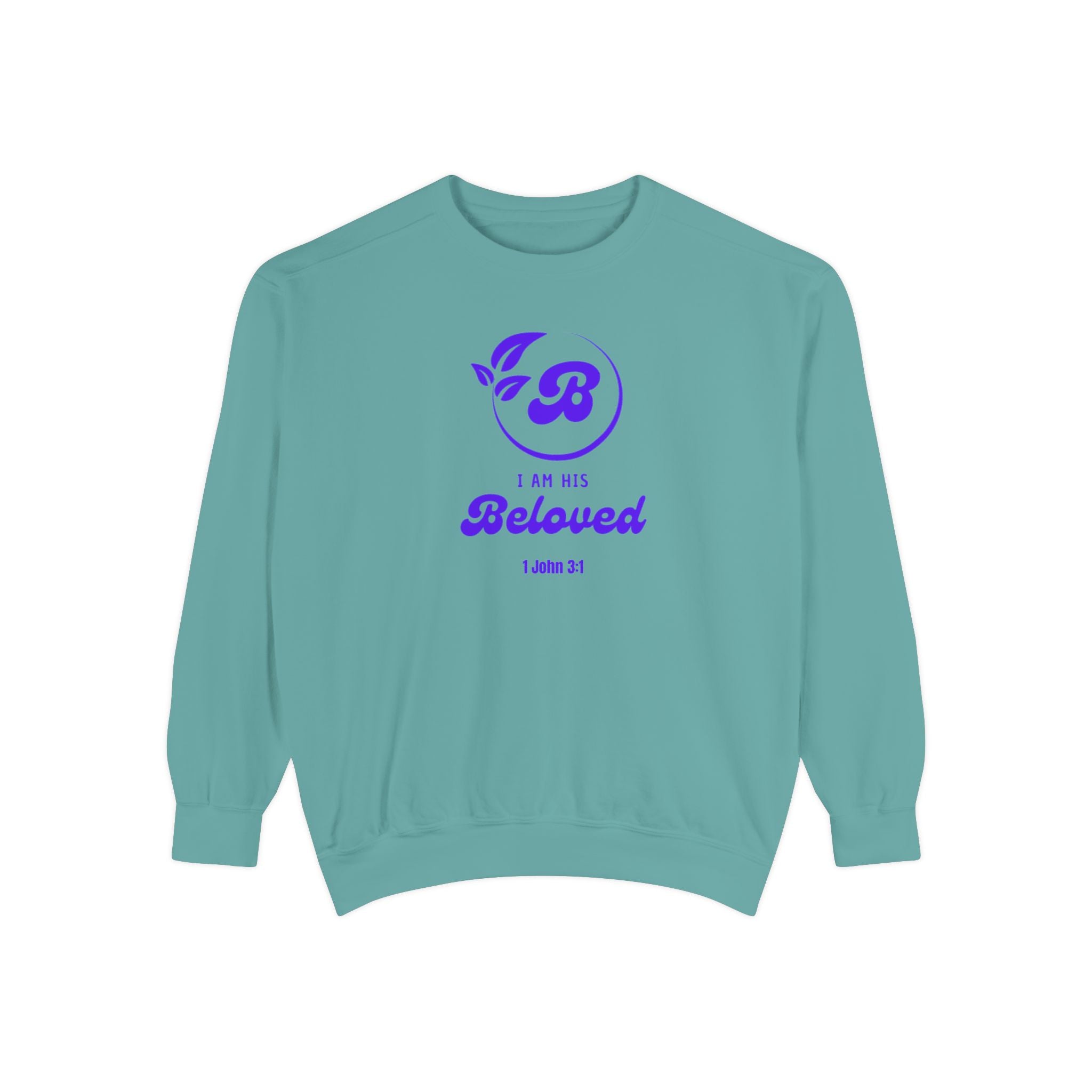 I am His Beloved Retro Garment-Dyed Sweatshirt